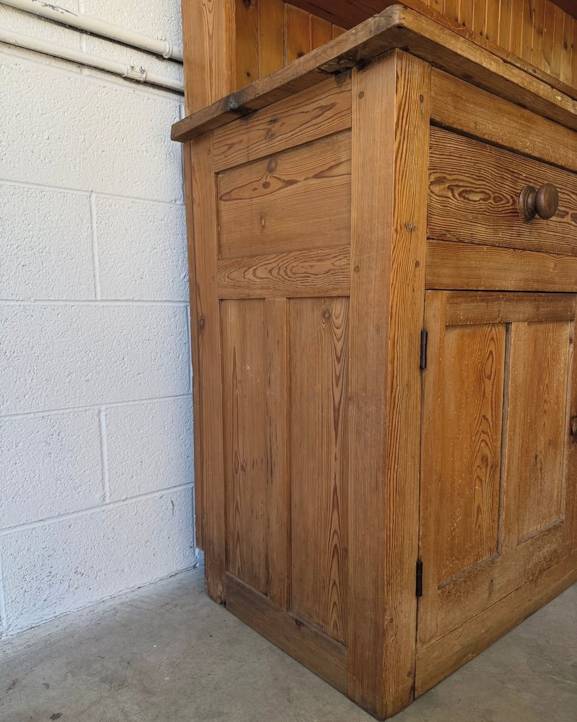 Antique pine kitchen dresser or hutch, sourced in England