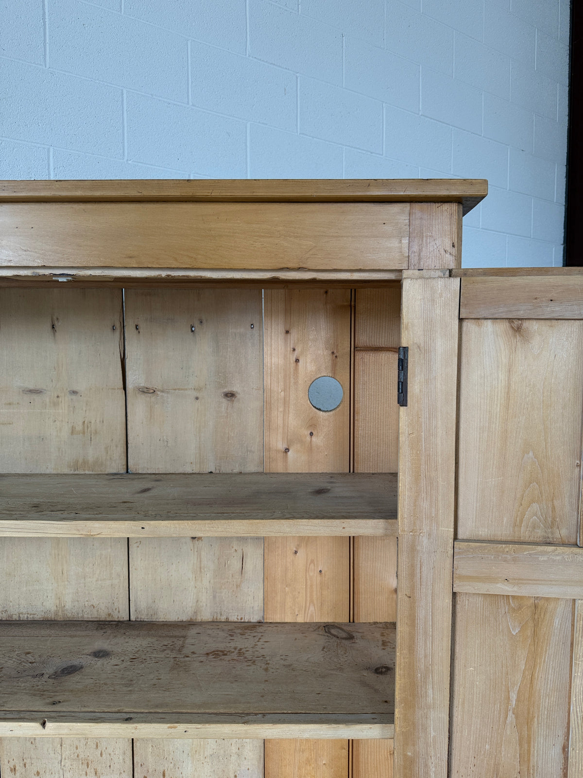 Antique pine two door cupboard