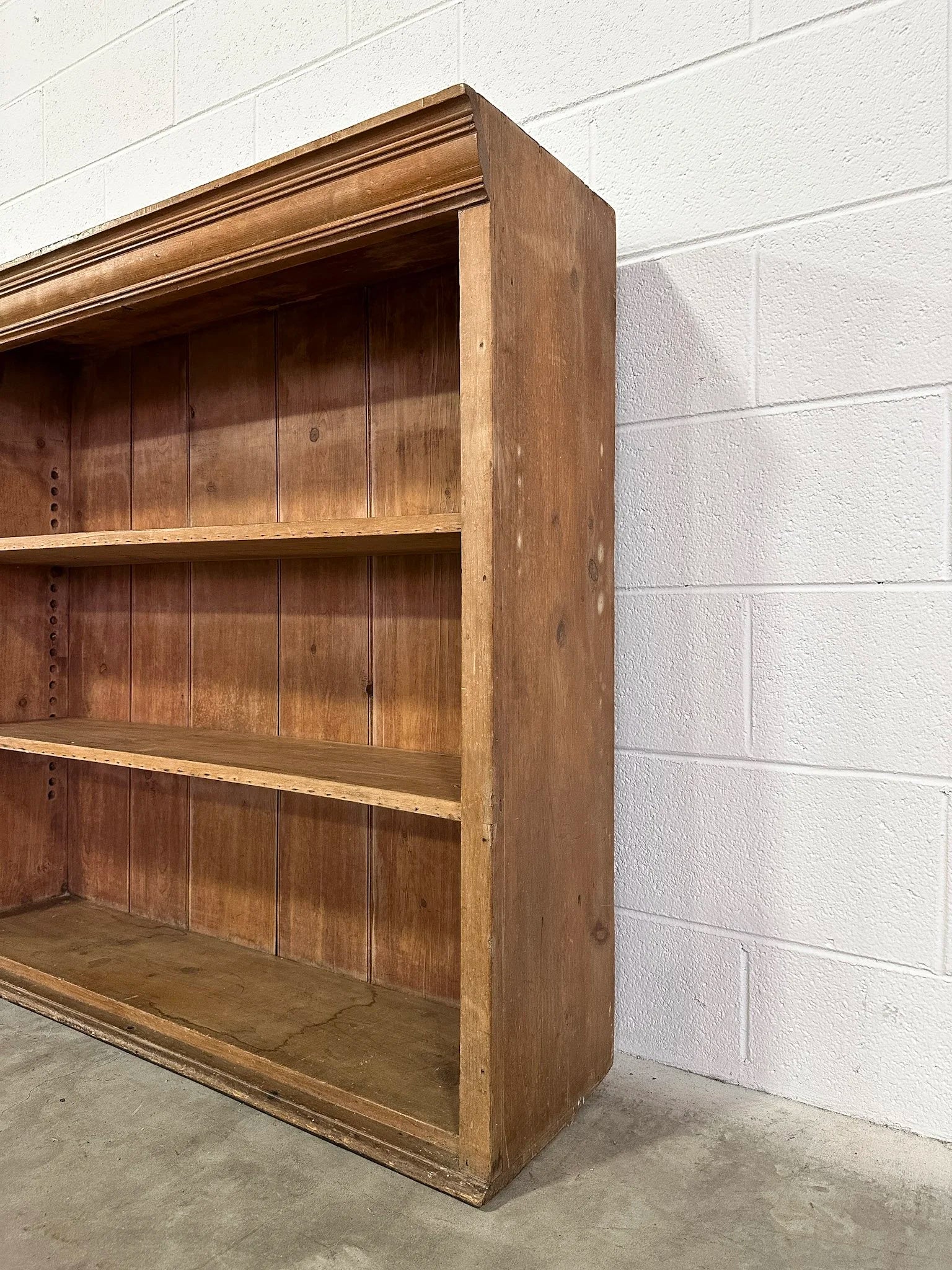 Antique pine bookshelf