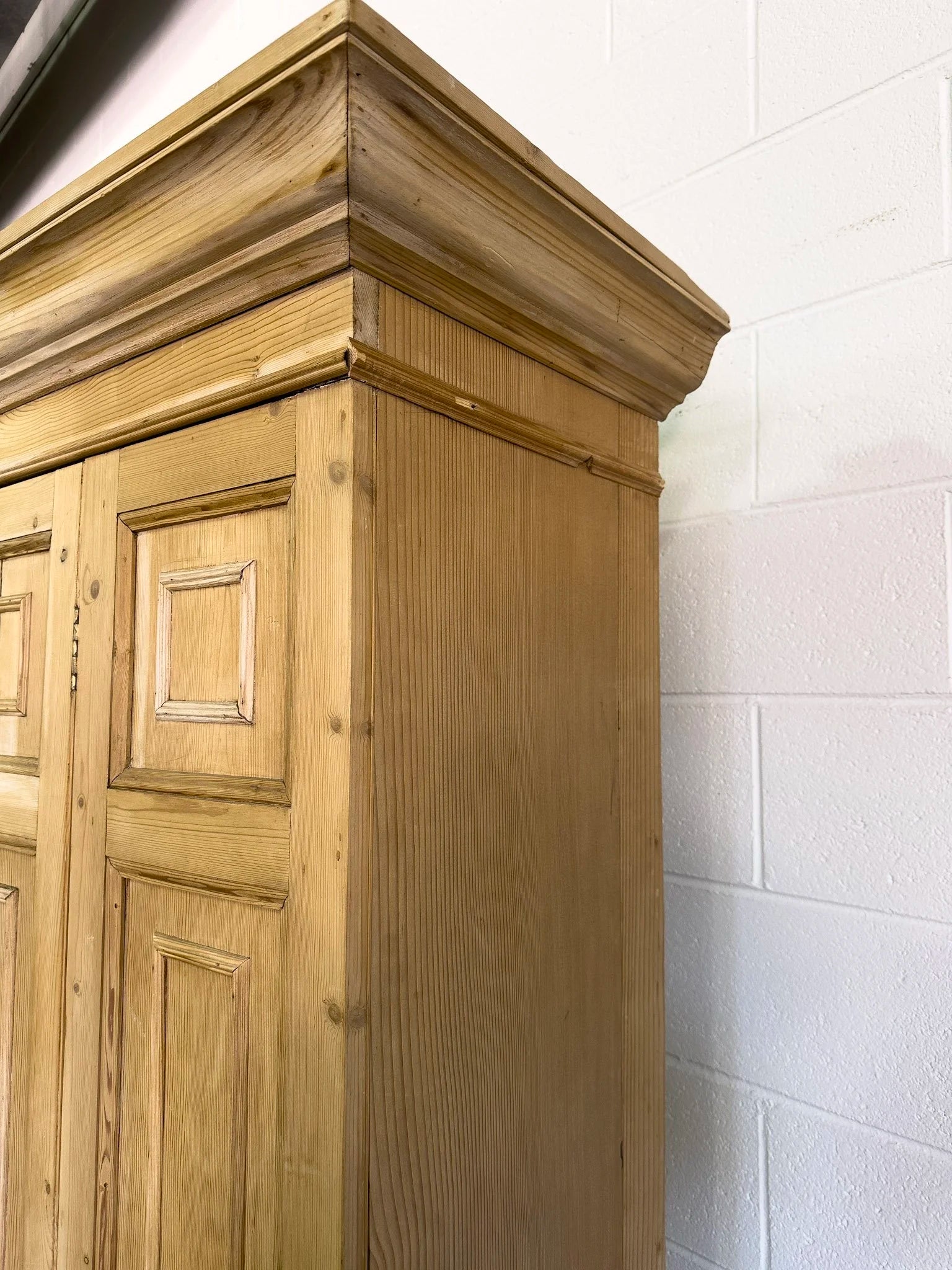 Antique pine continental wardrobe