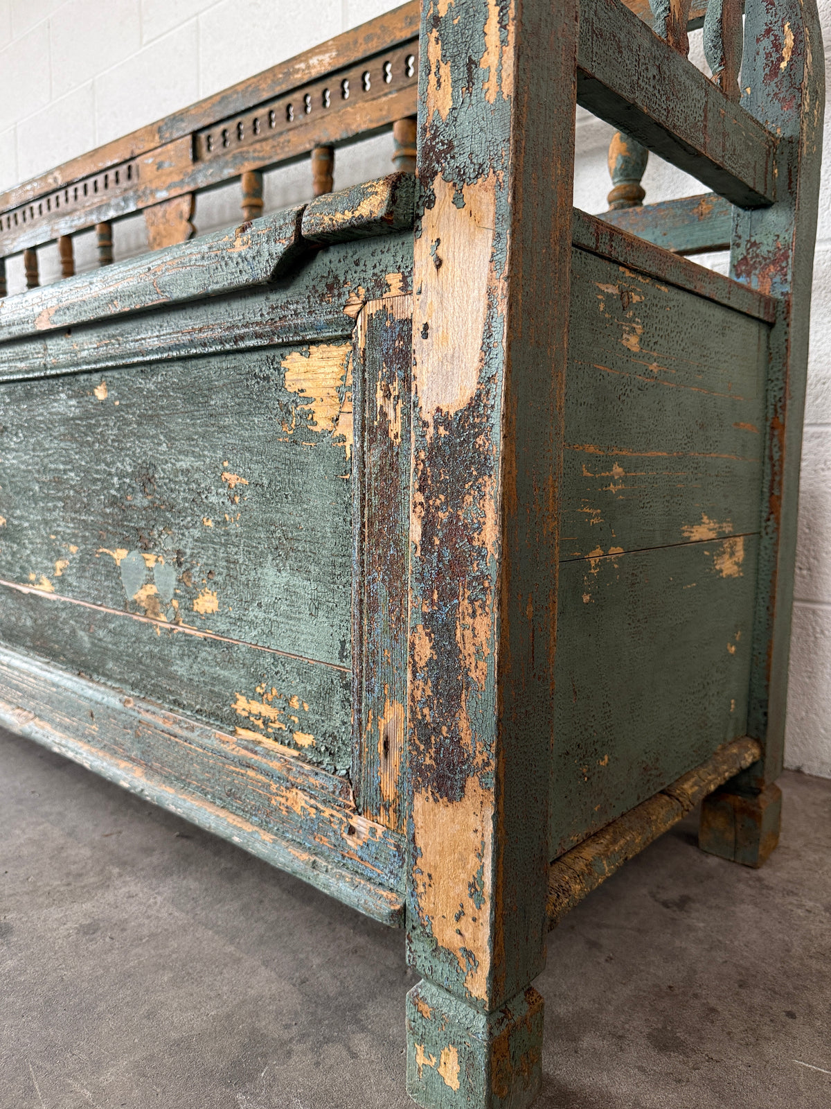 Antique European Storage Bench