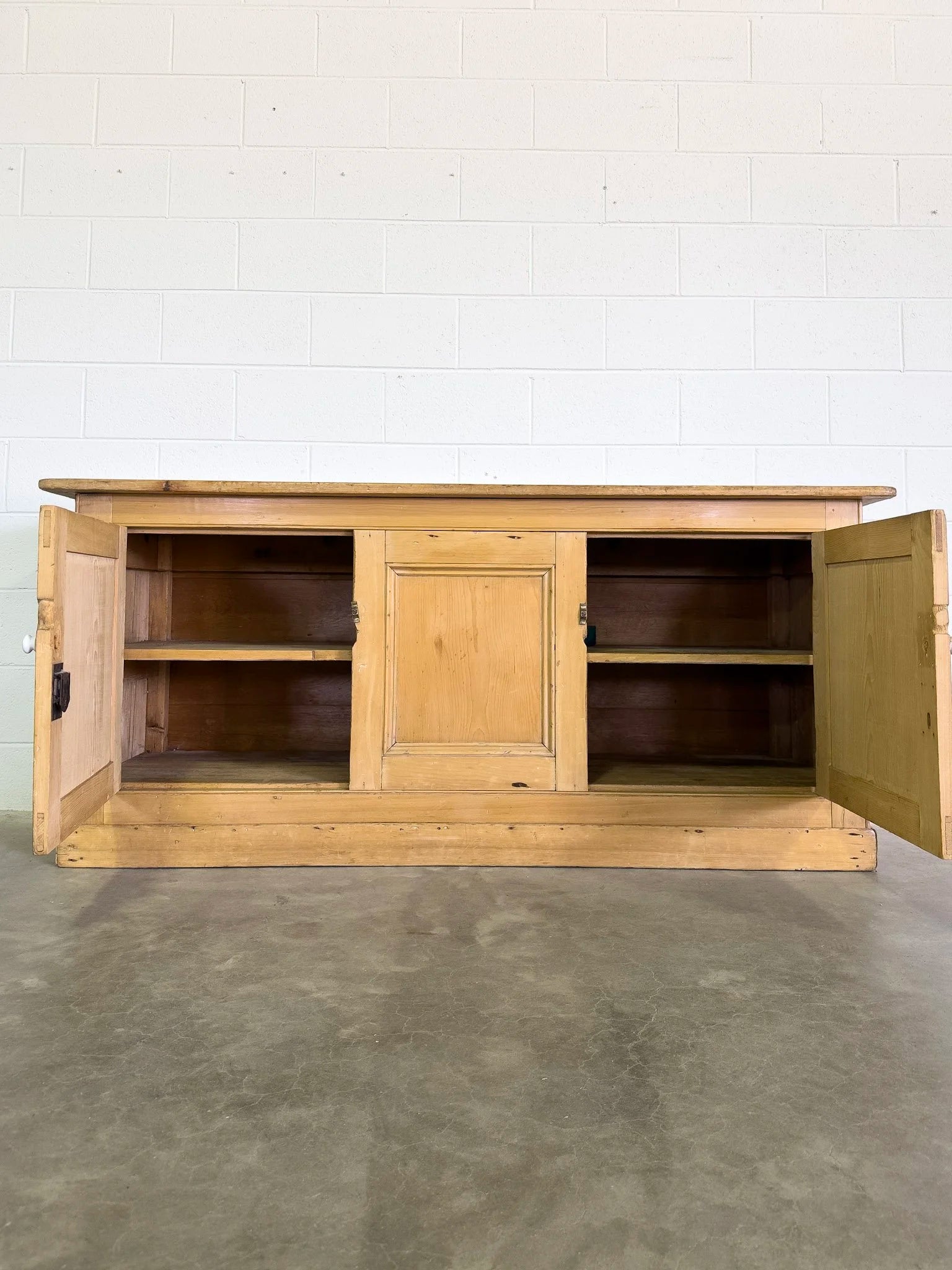Antique Pine Sideboard with Two Doors
