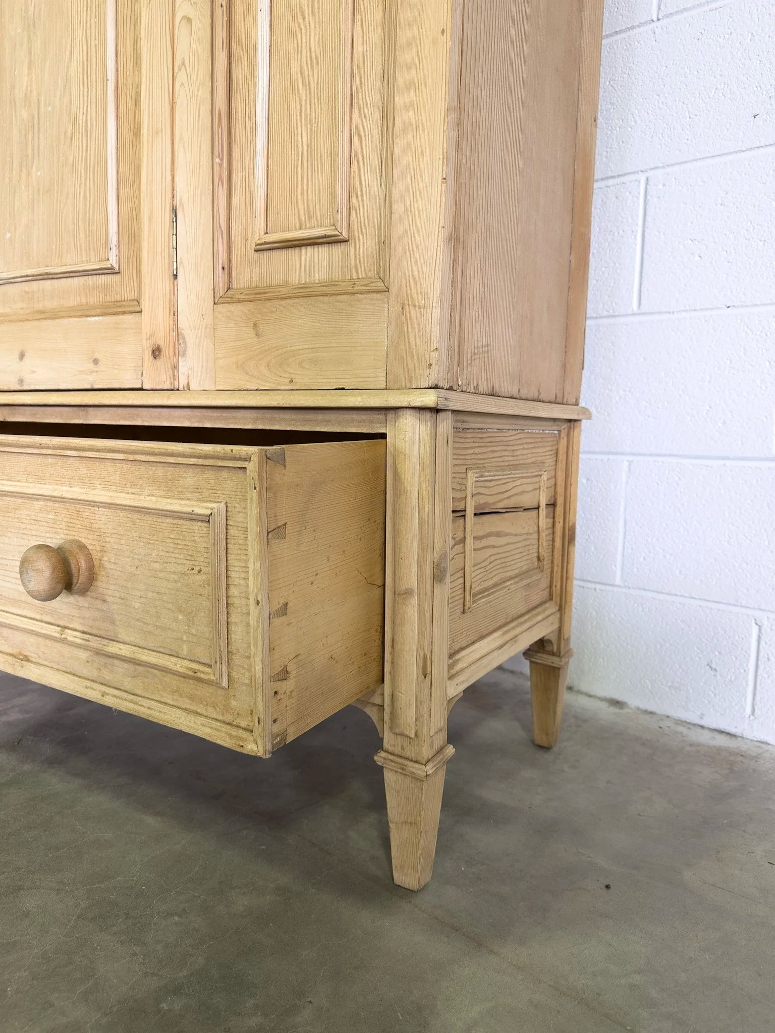 Antique pine continental wardrobe