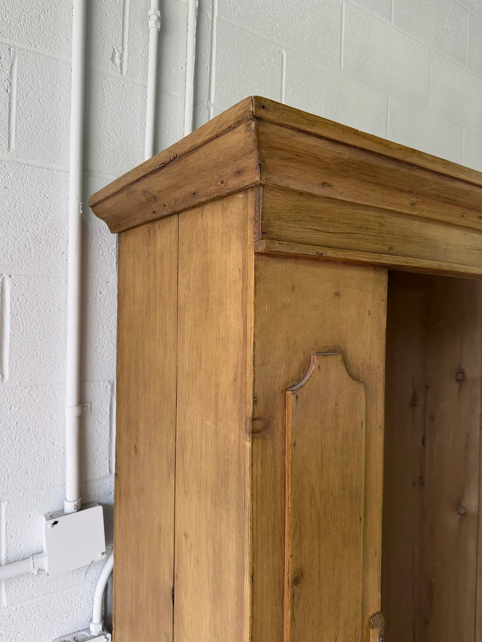 Stunning antique pine wardrobe, sourced in England