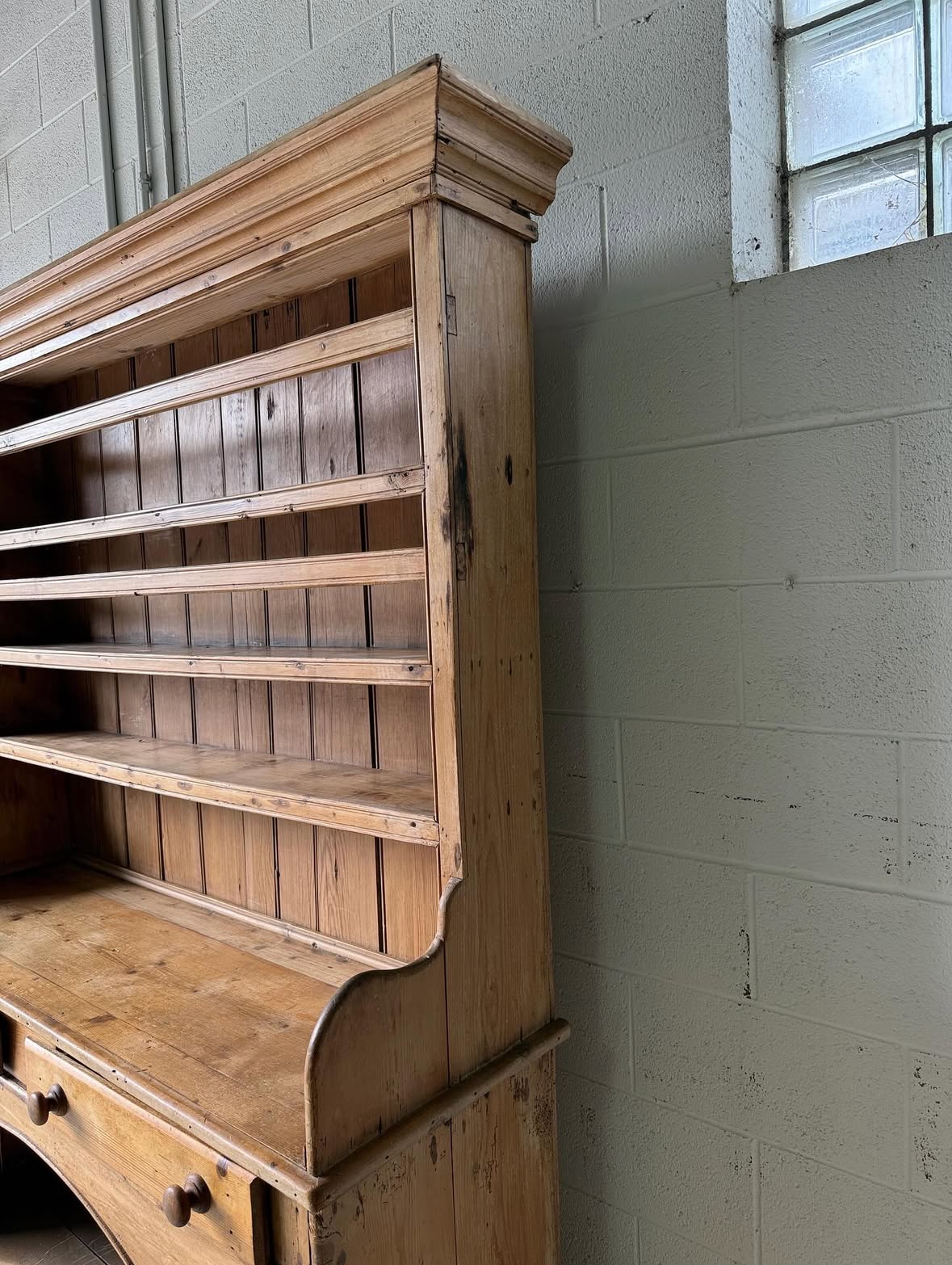 Antique Irish pine kitchen dresser