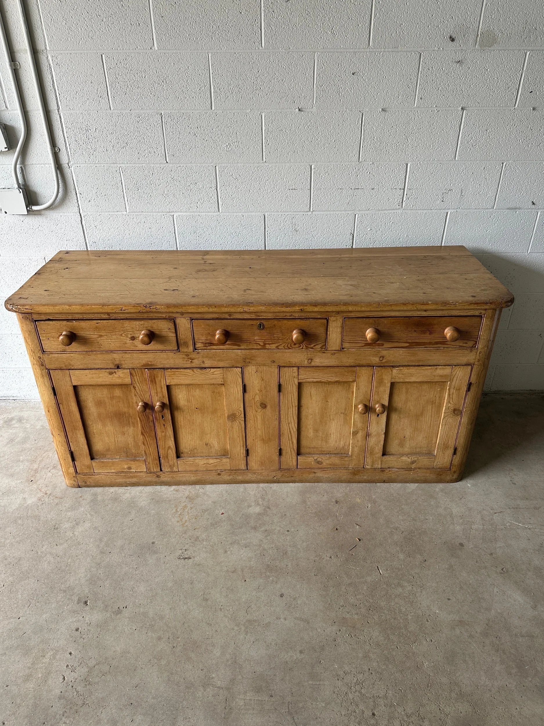 19th century antique pine sideboard