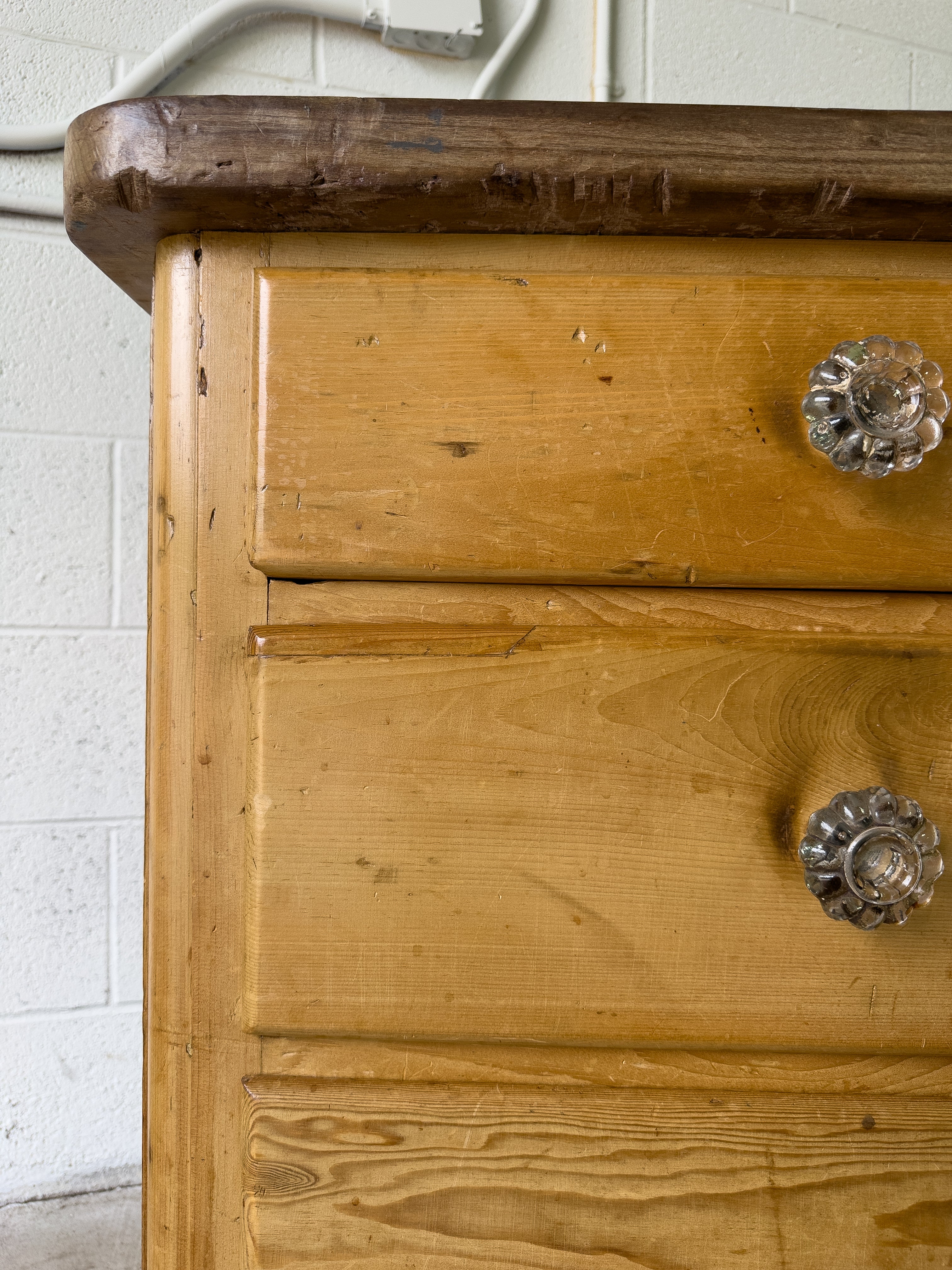 Antique English Pine Sideboard | 19th Century Farmhouse Server
