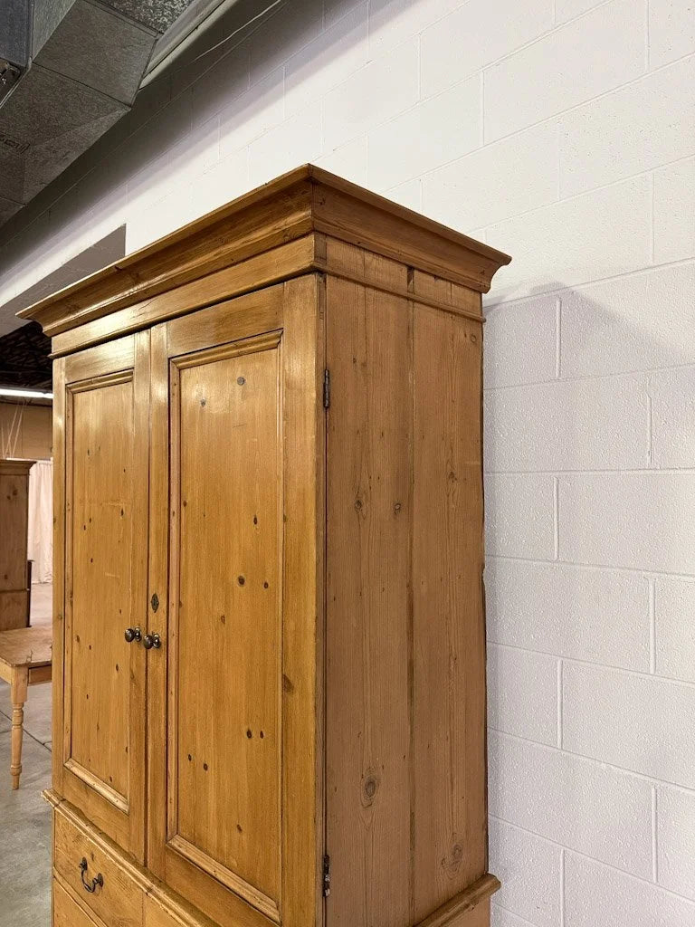 Victorian pine linen cupboard