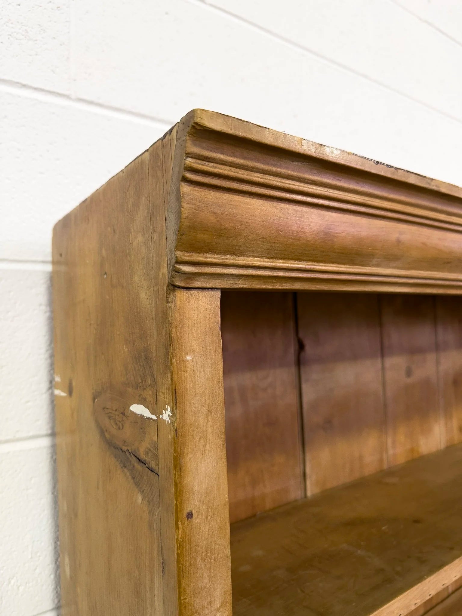 Antique pine bookshelf
