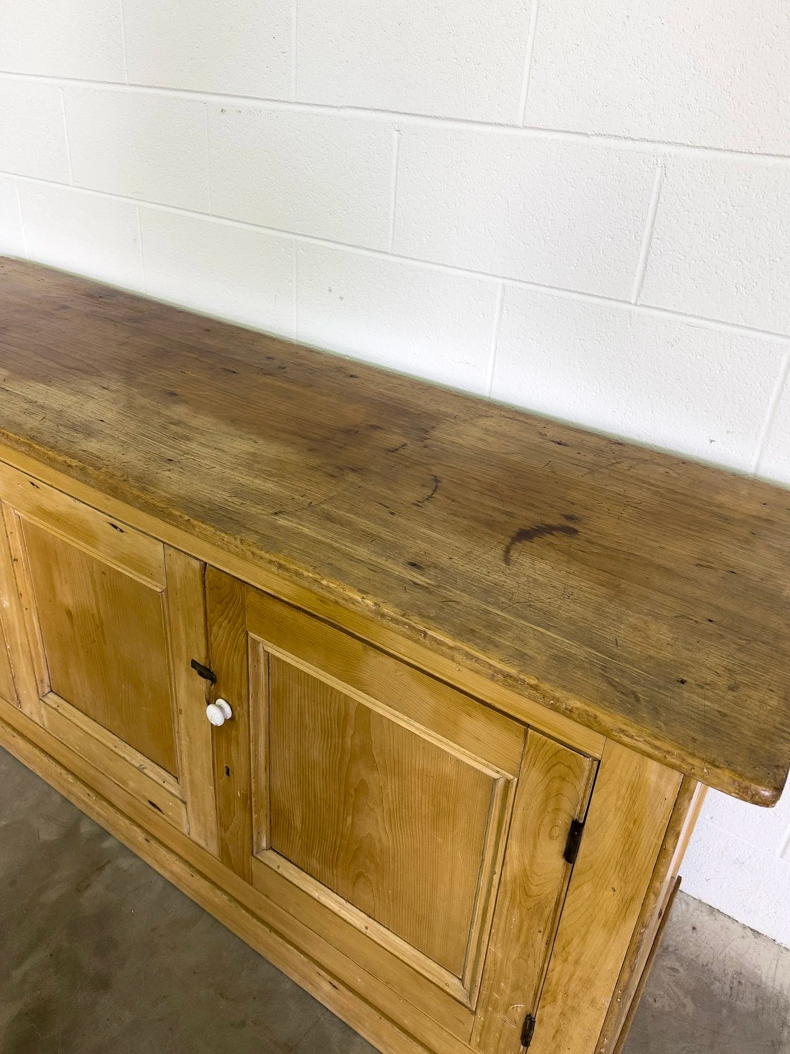 Antique Pine Sideboard with Two Doors