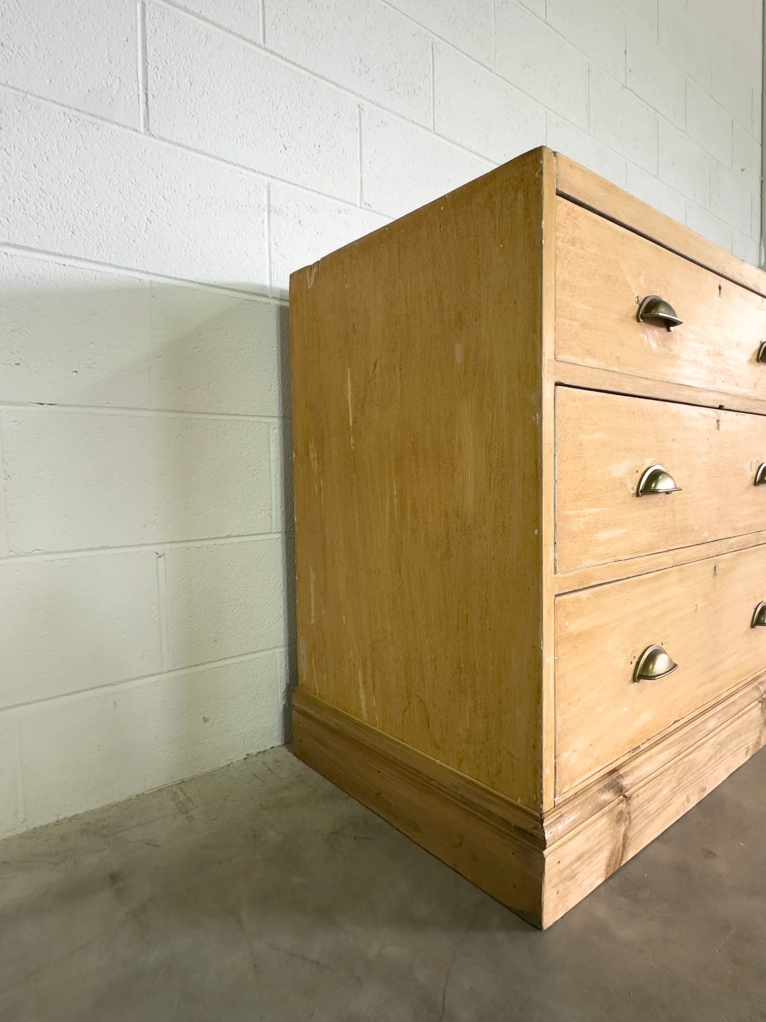 Antique pine six drawer dresser or sideboard