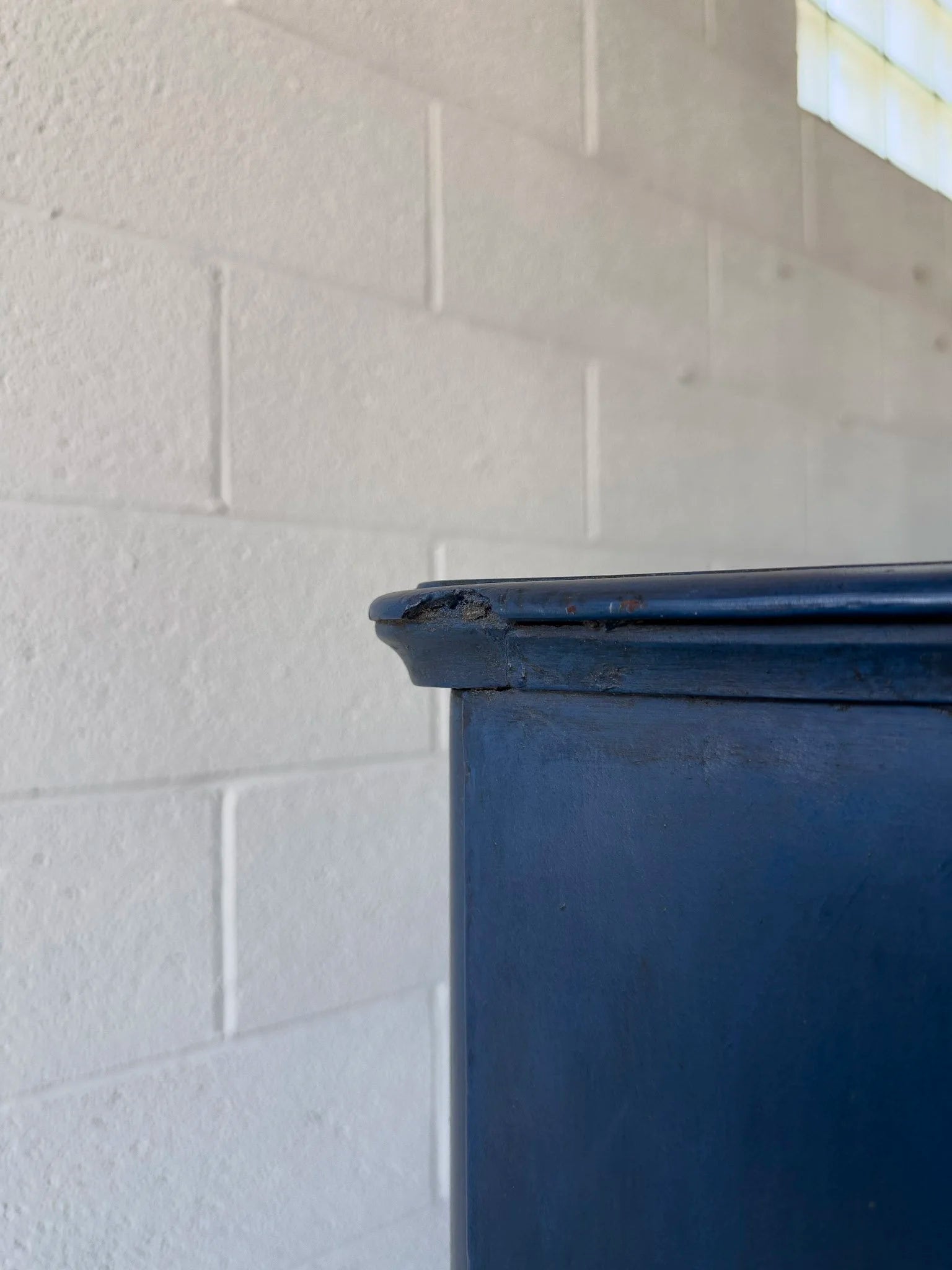Painted blue antique pine drawers