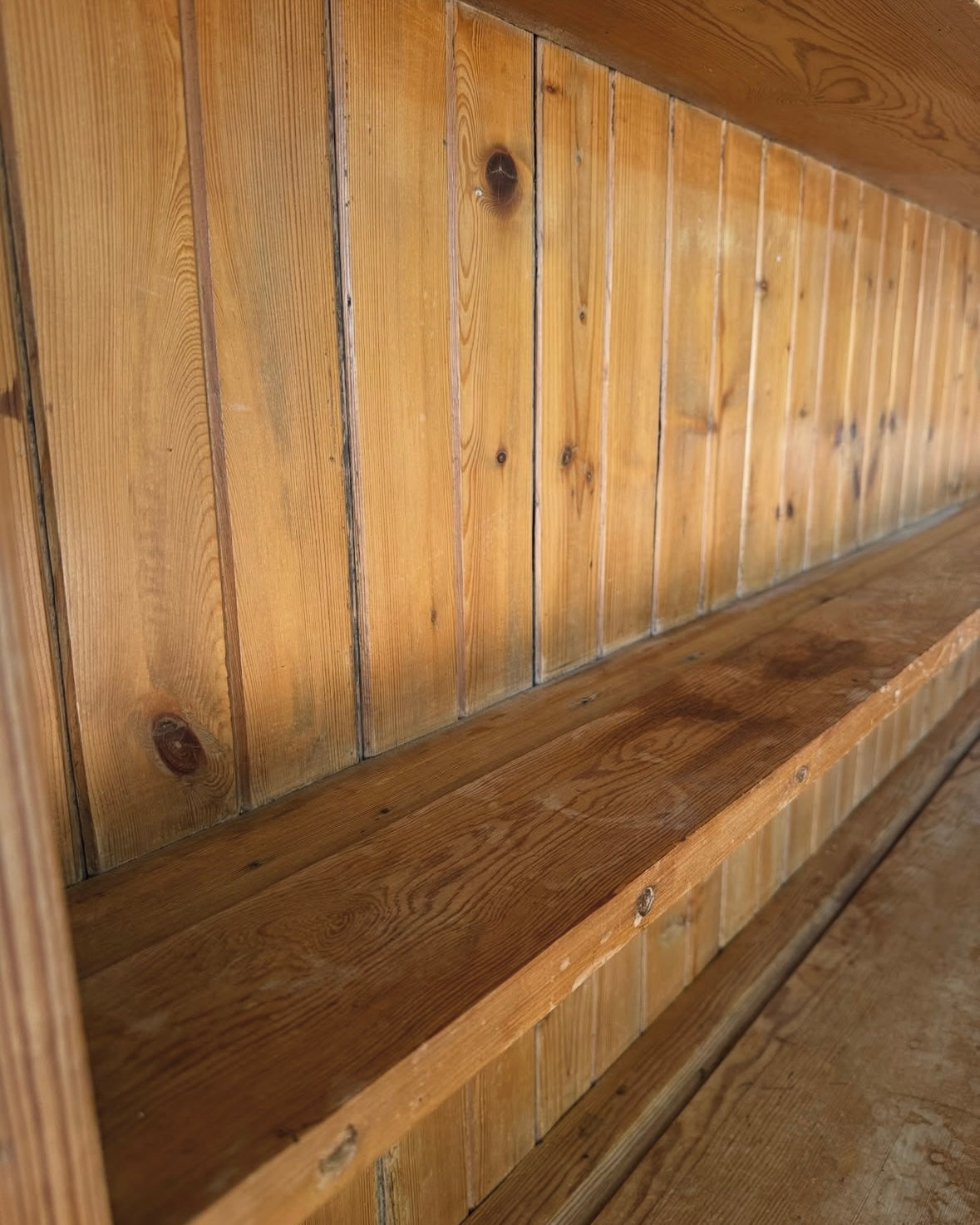 Antique pine kitchen dresser or hutch, sourced in England