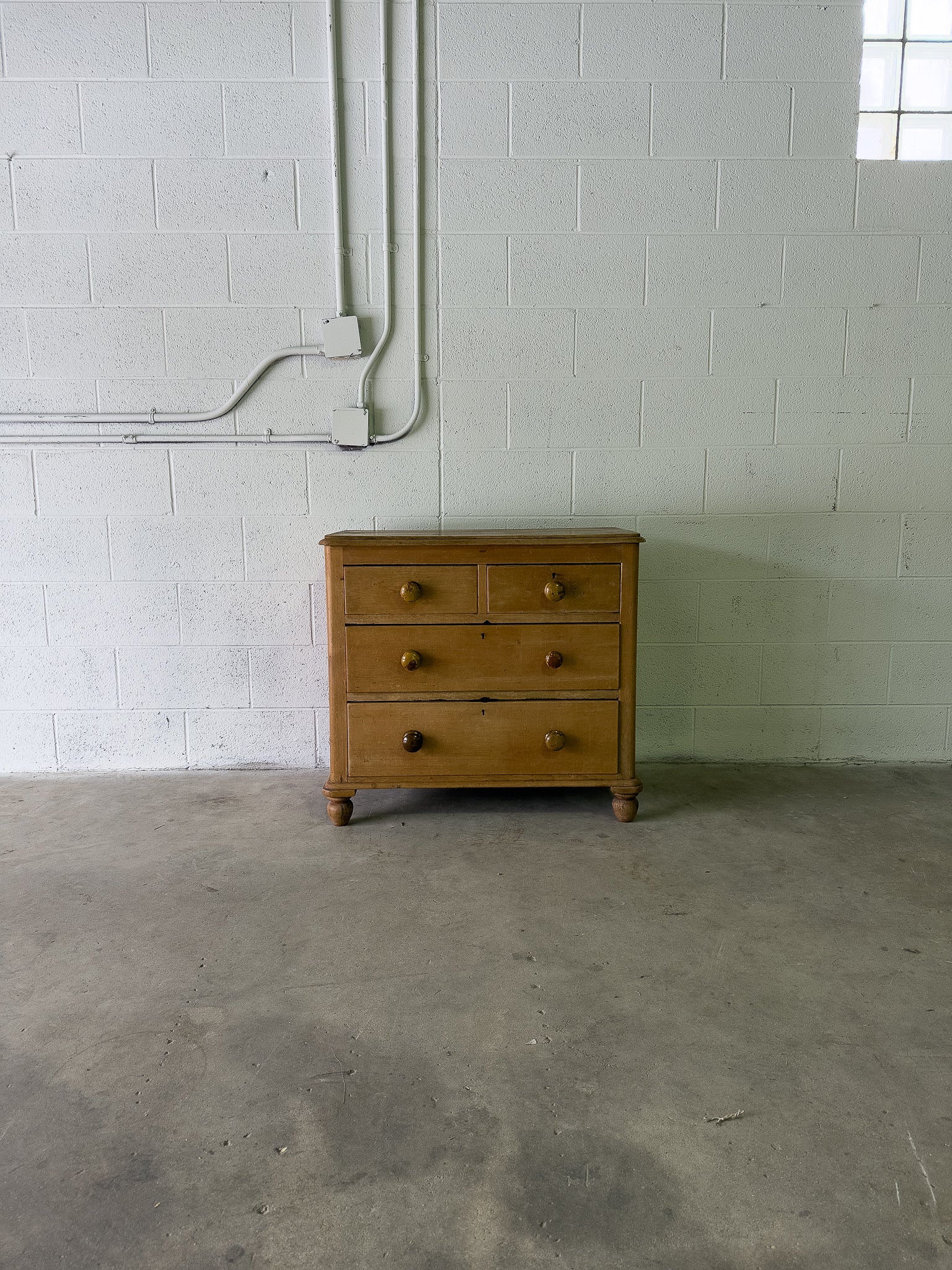 Petite antique pine chest of drawers