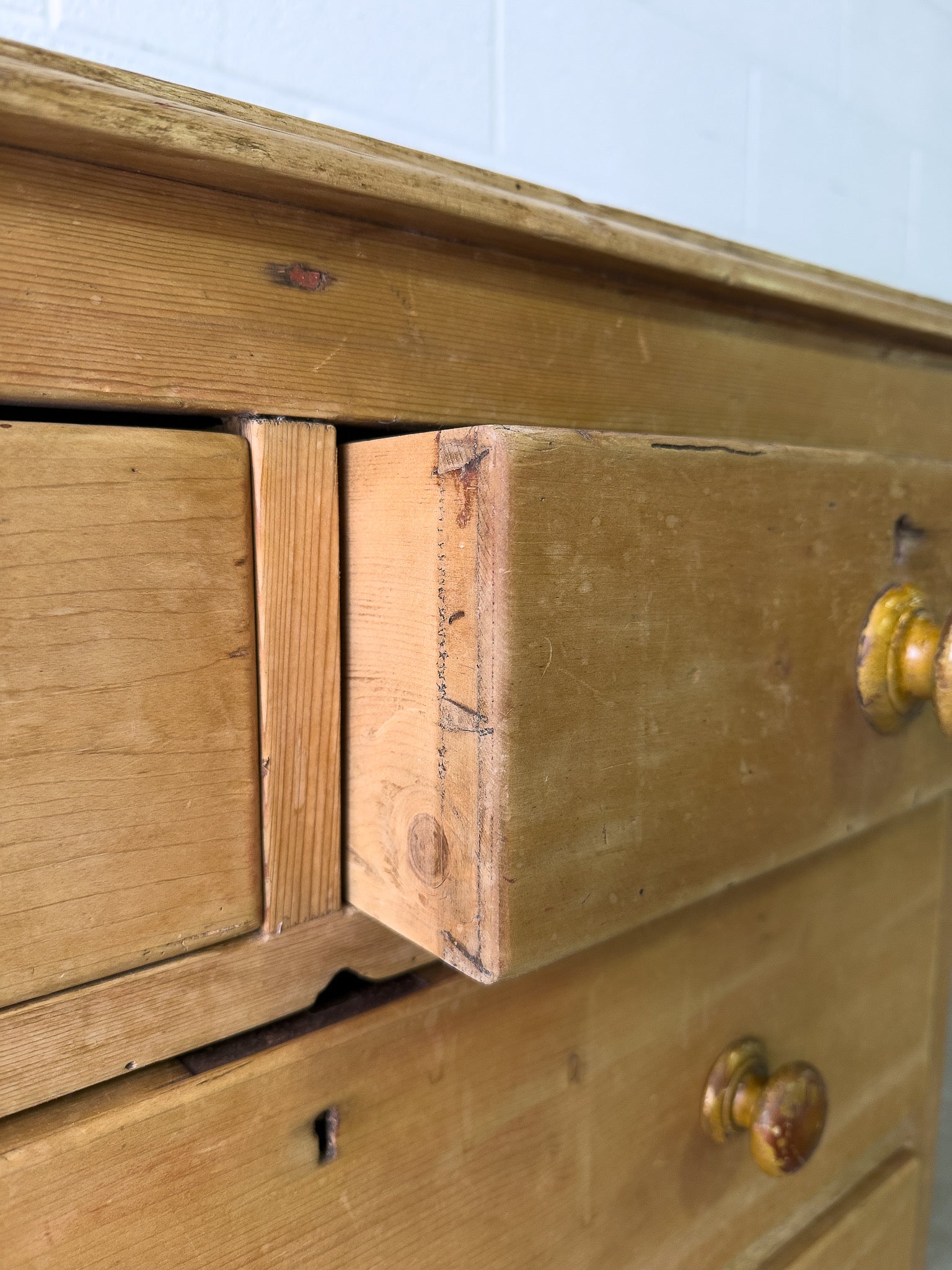 Petite antique pine chest of drawers
