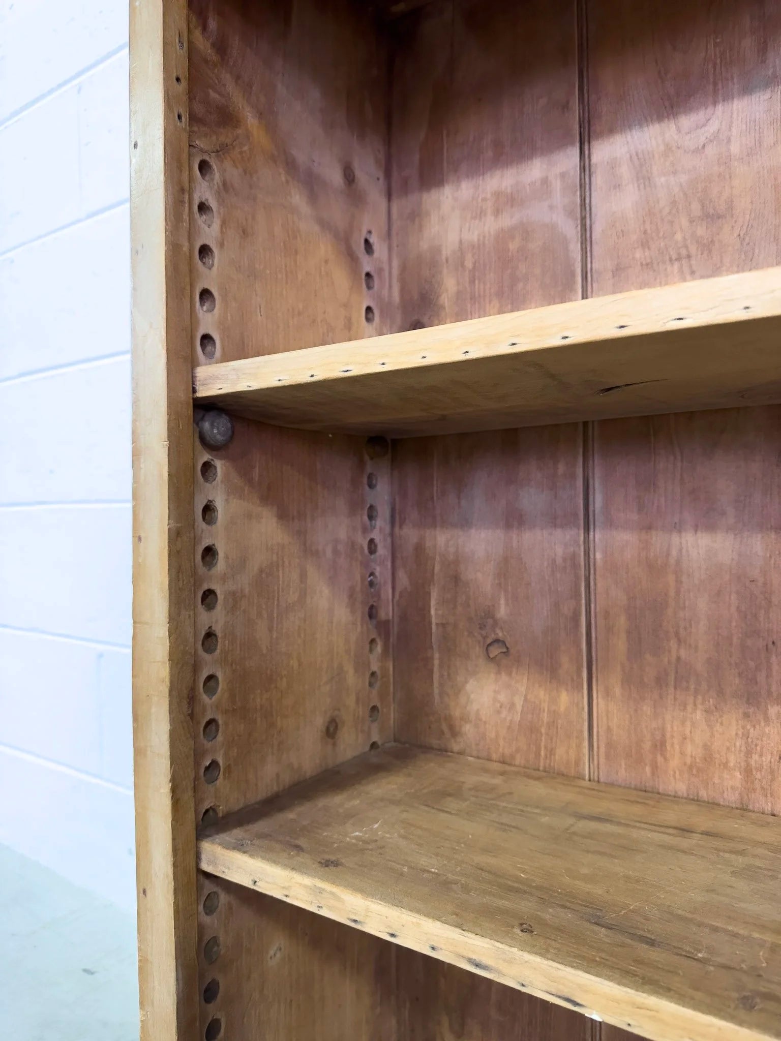Antique pine bookshelf