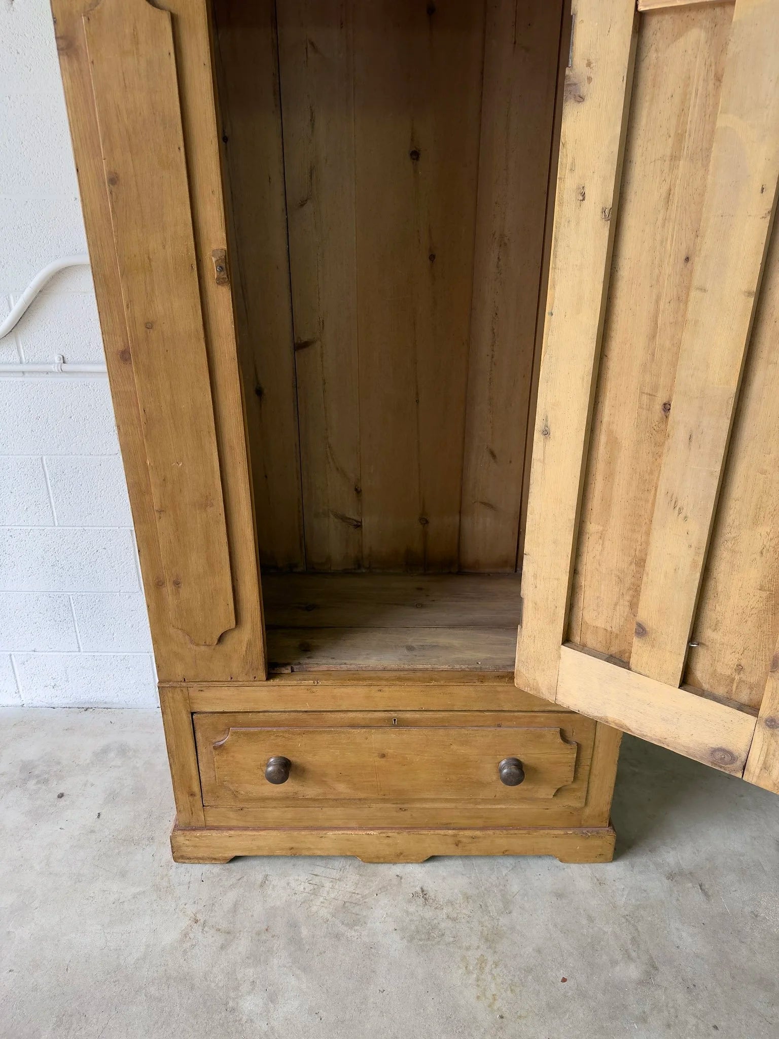 Stunning antique pine wardrobe, sourced in England