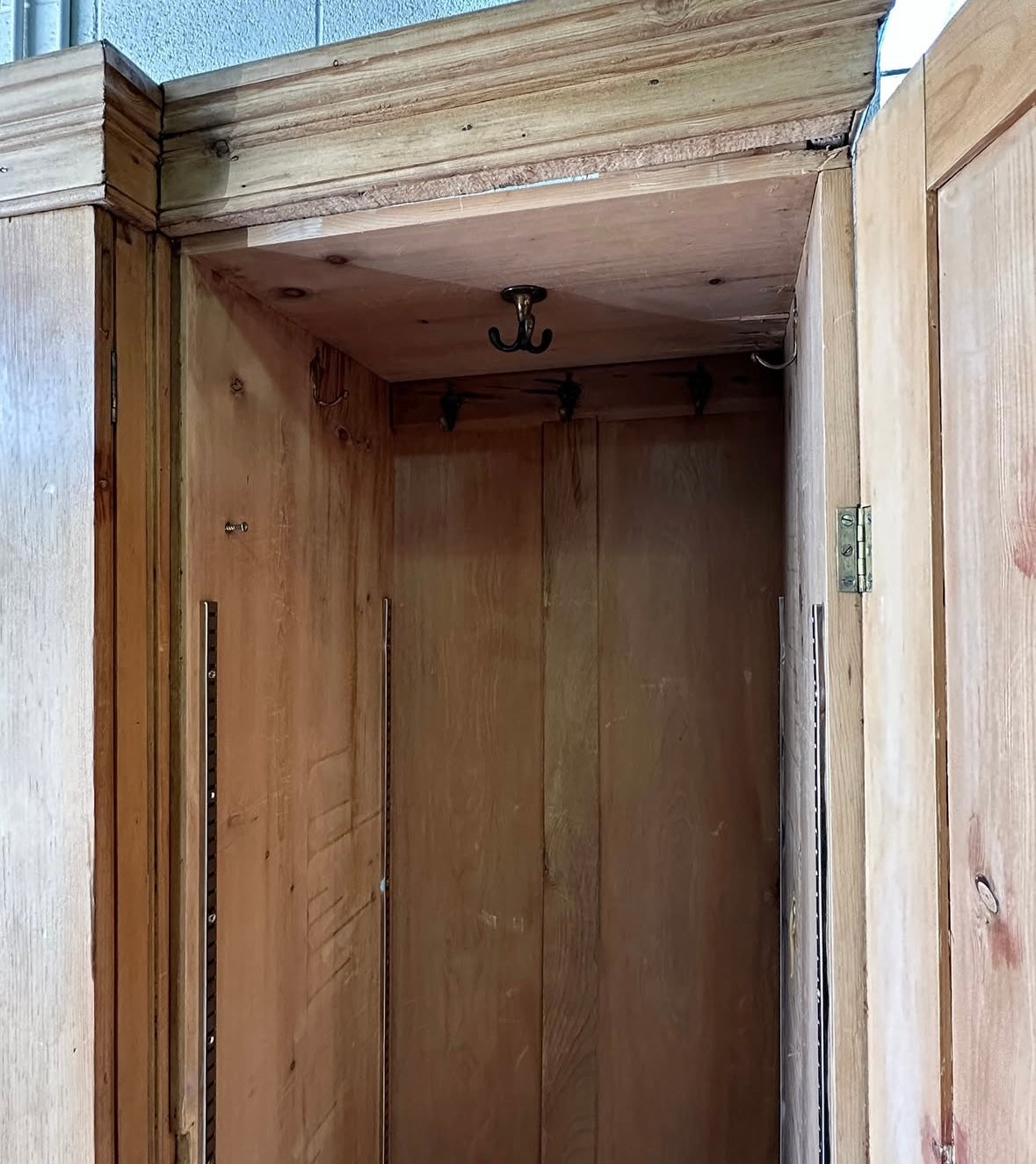 Antique pine triple wardrobe