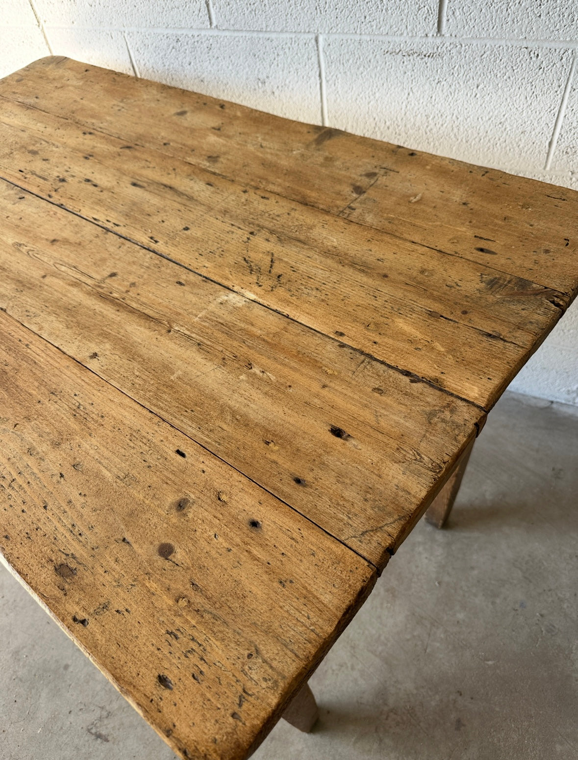 Small antique English pine table, perfect side table or desk