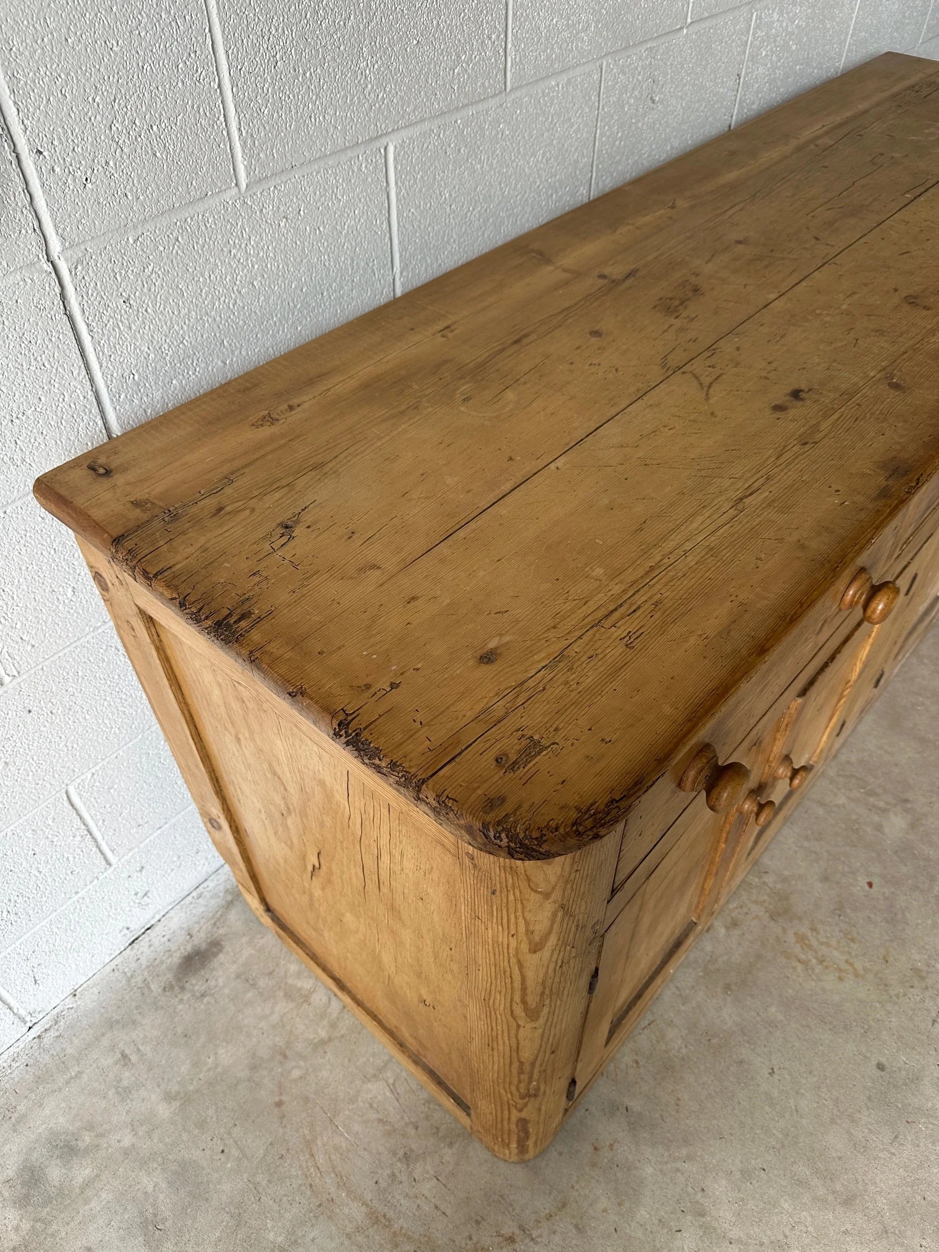 19th century antique pine sideboard