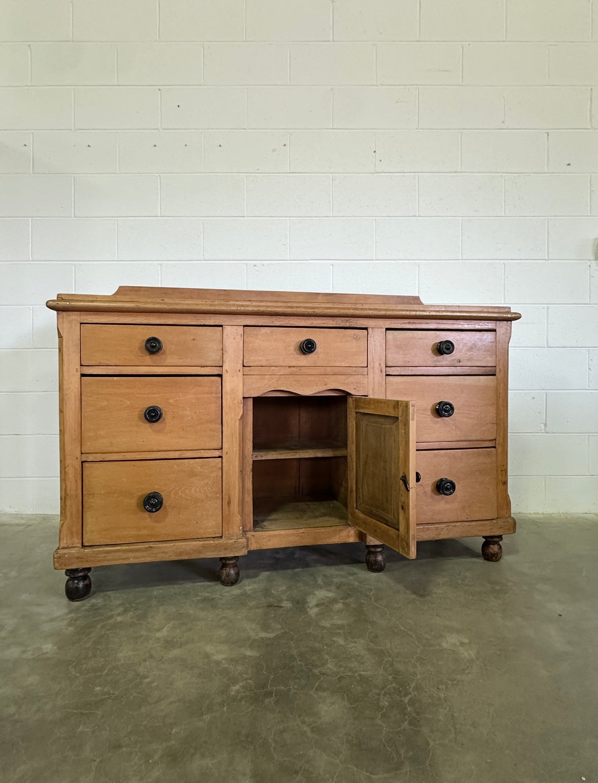 Victorian Pine Sideboard – English, Circa 19th Century