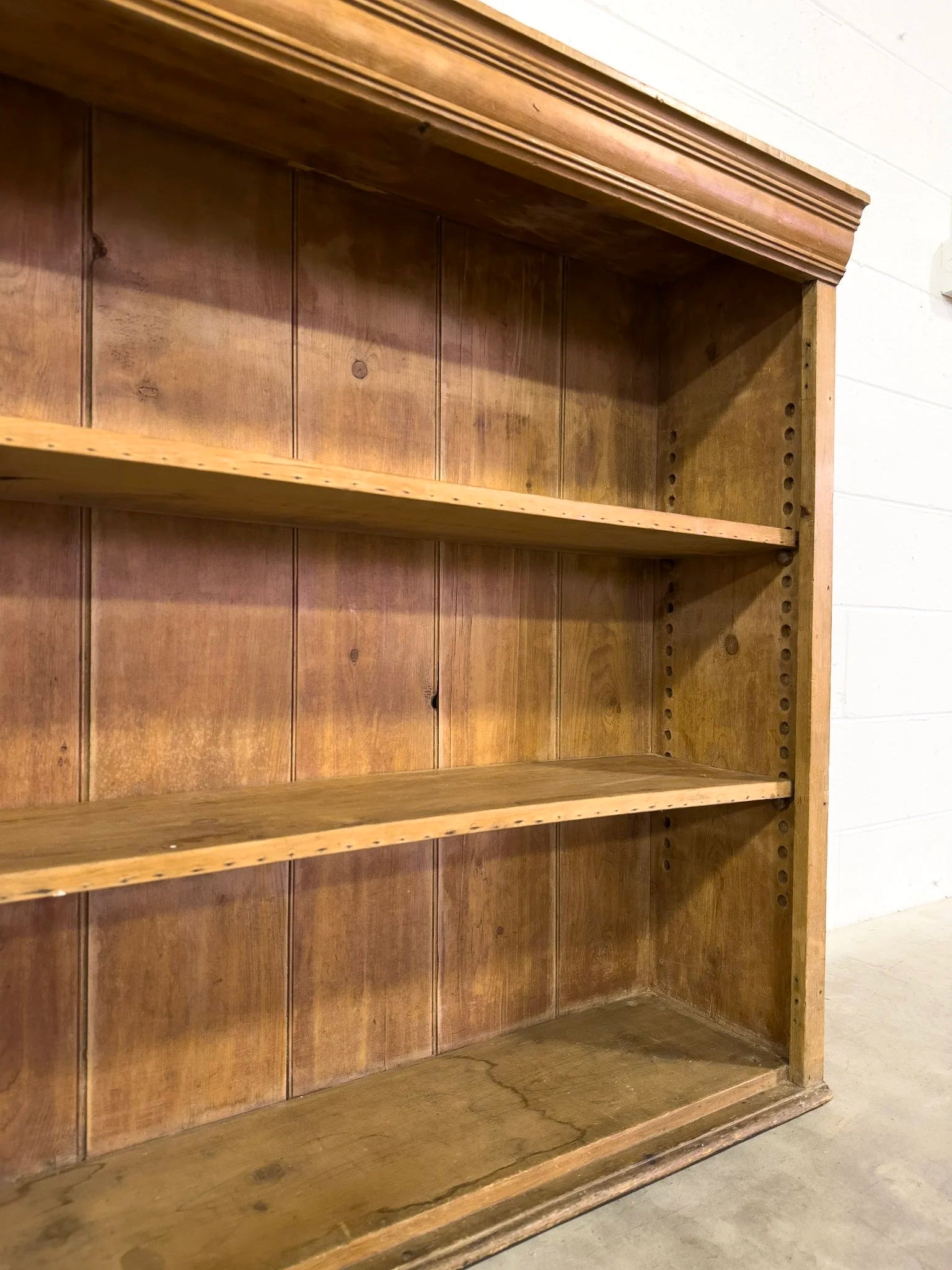 Antique pine bookshelf