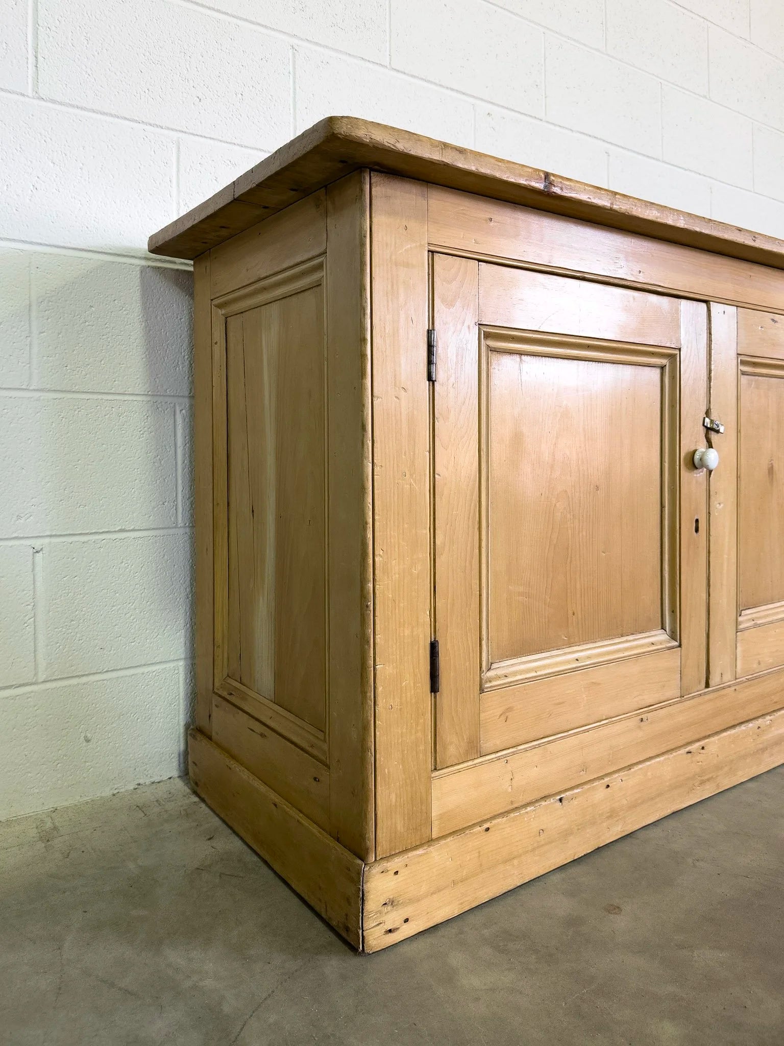 Antique Pine Sideboard with Two Doors