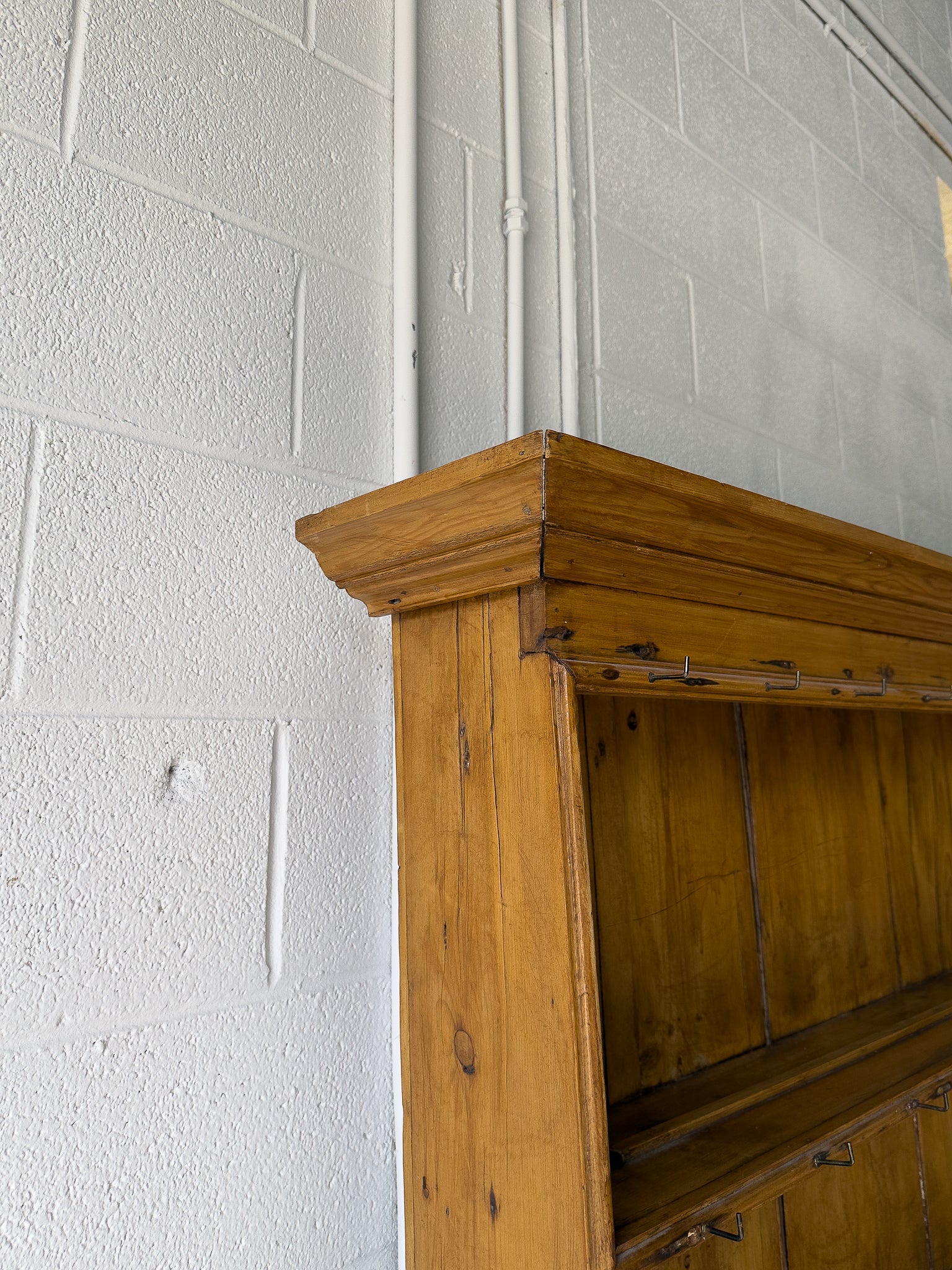 Warm Antique English Pine Kitchen Dresser