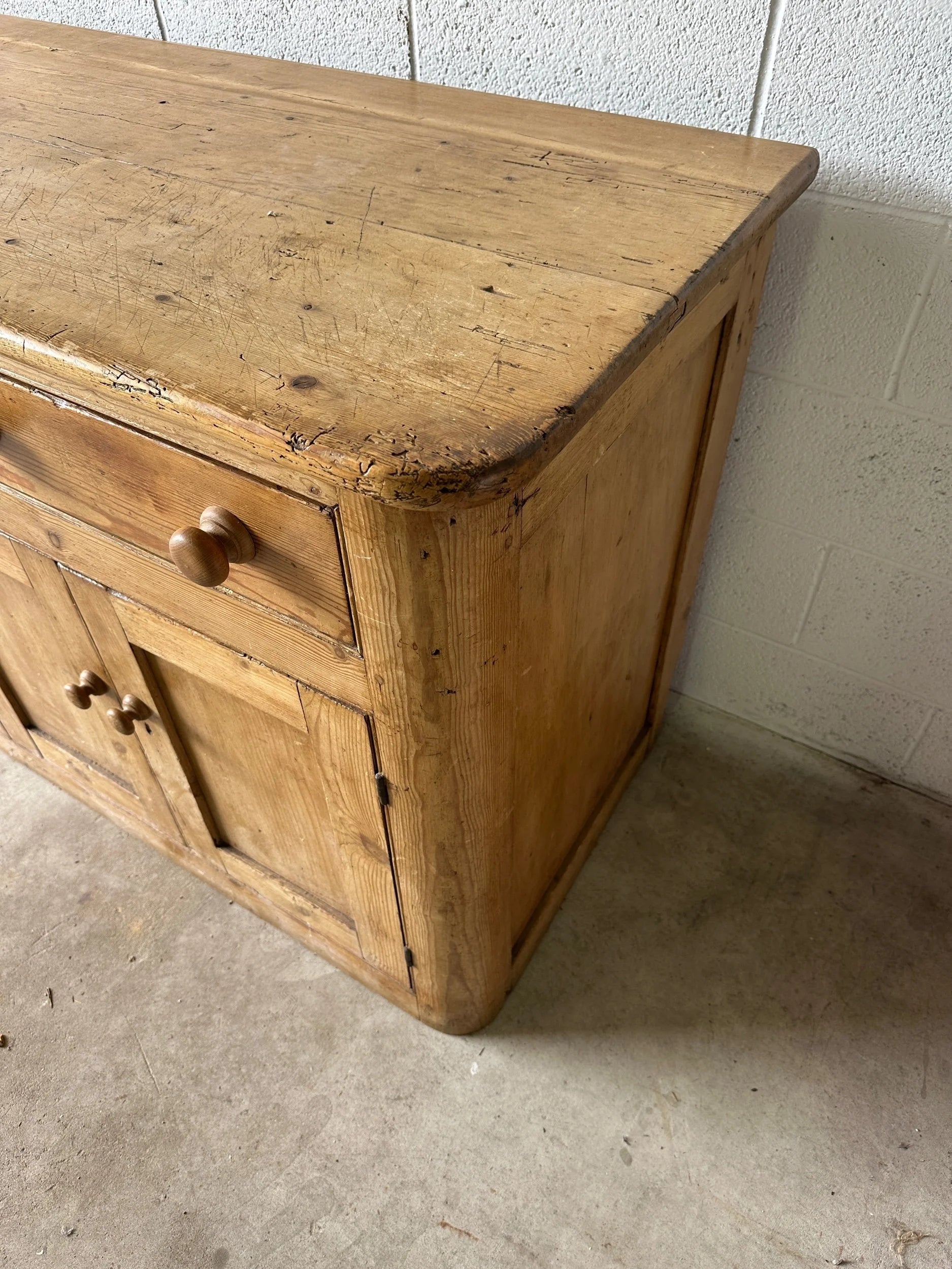 19th century antique pine sideboard
