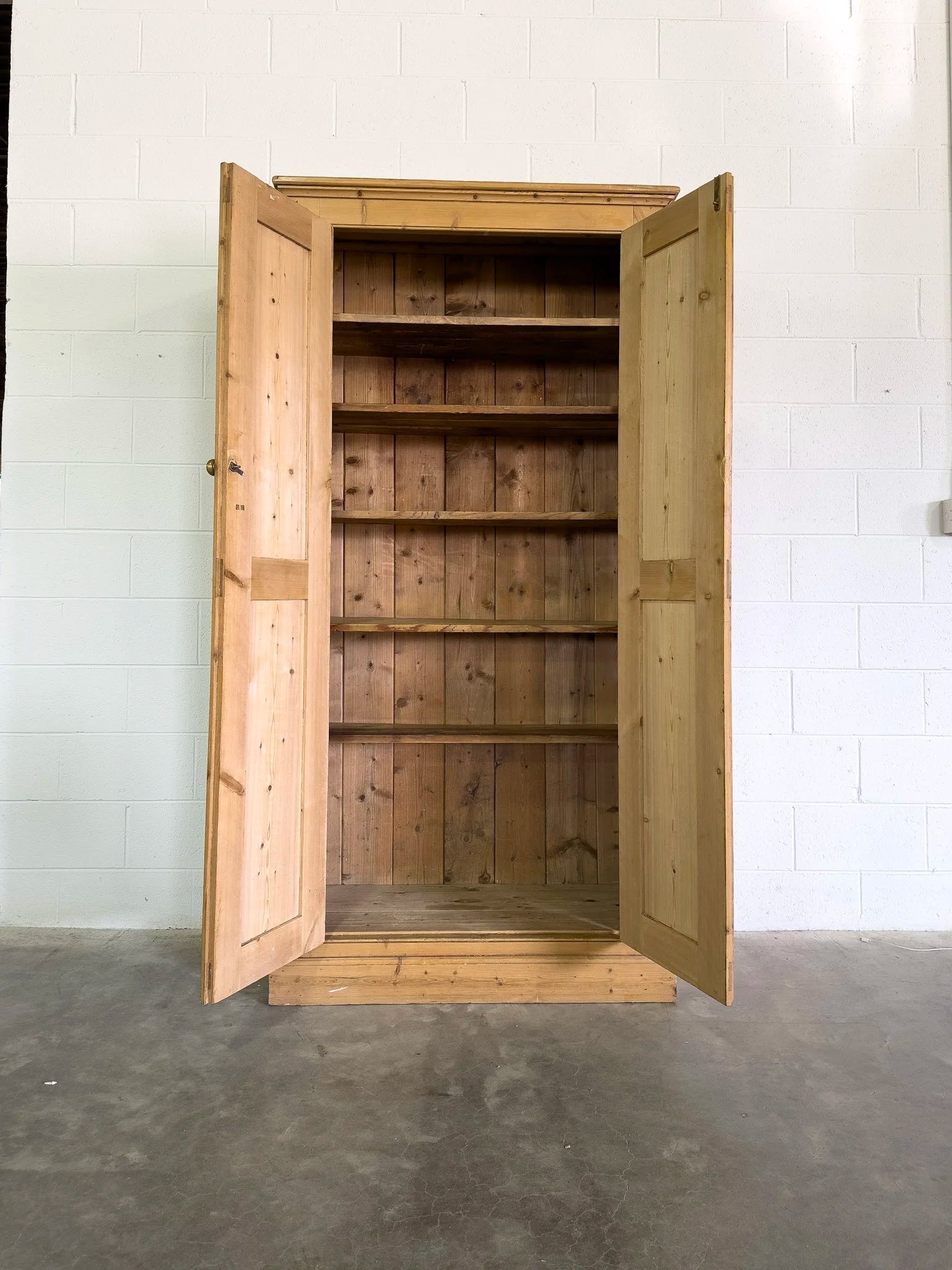 Tall Antique Pine Cupboard