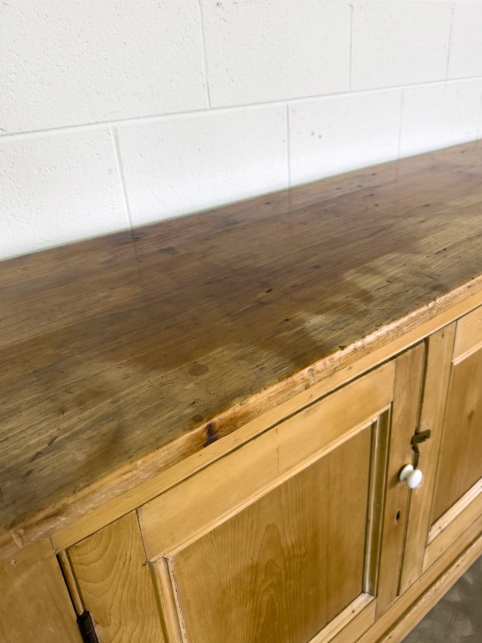 Antique Pine Sideboard with Two Doors