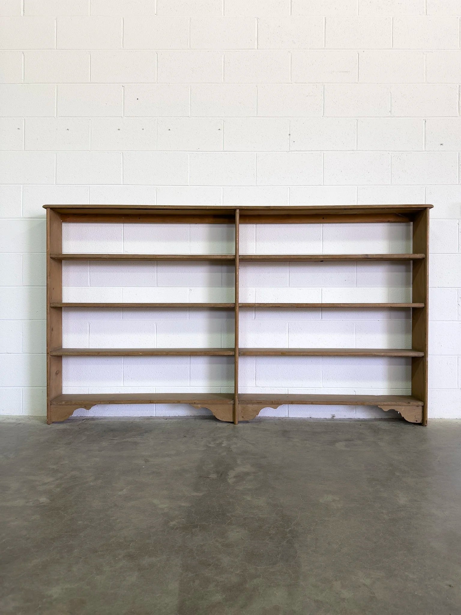 Large Antique Pine Shelving Unit
