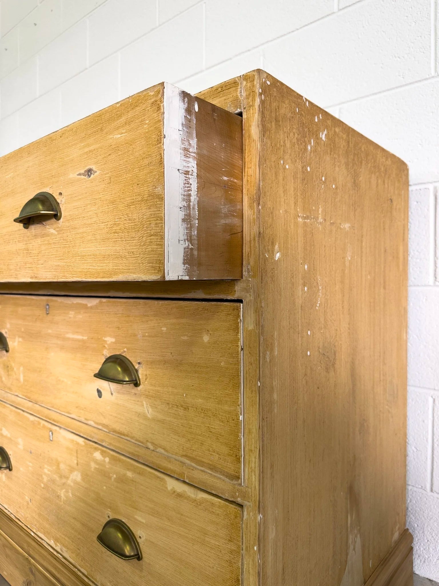 Antique pine six drawer dresser or sideboard