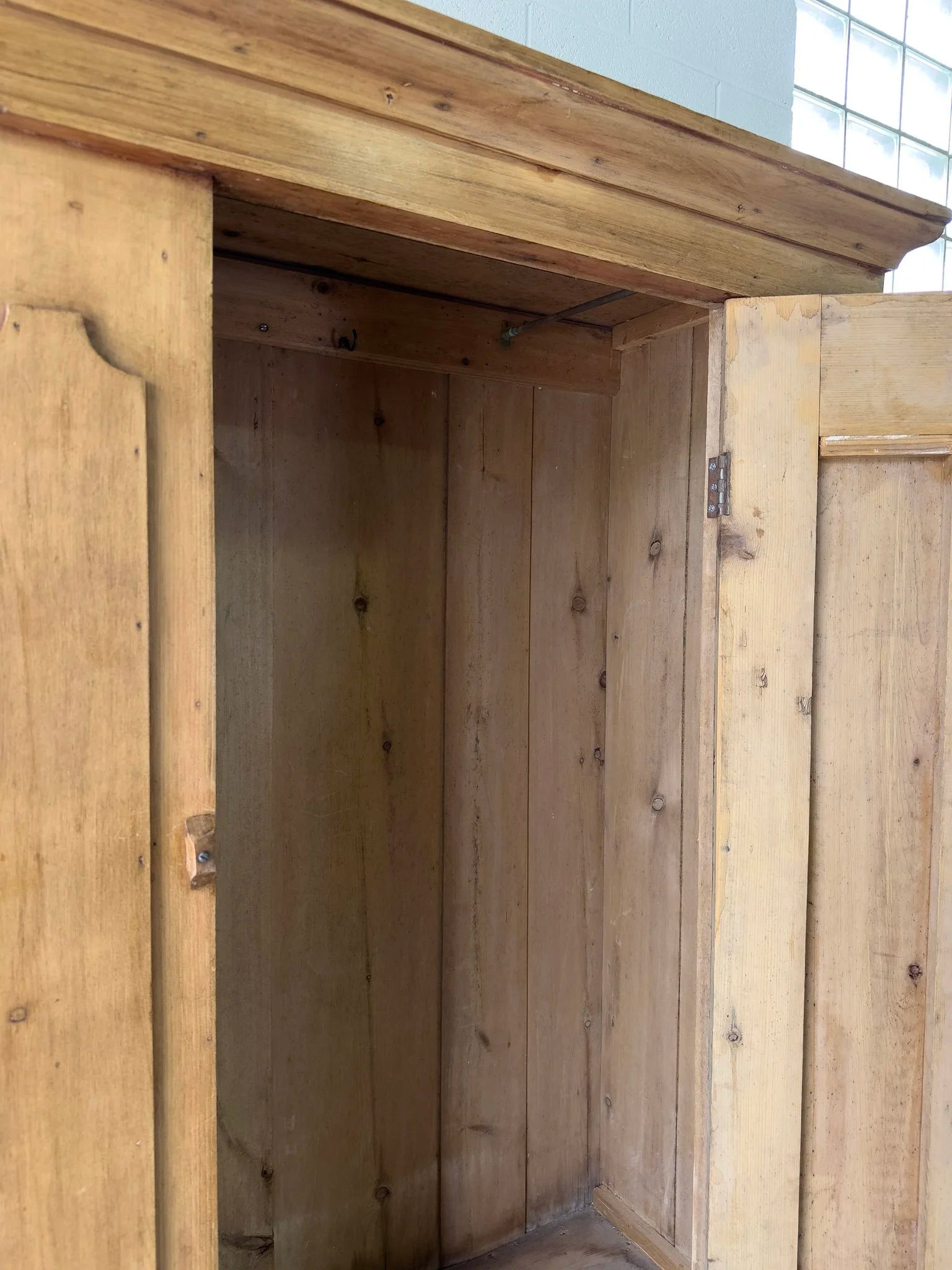 Stunning antique pine wardrobe, sourced in England