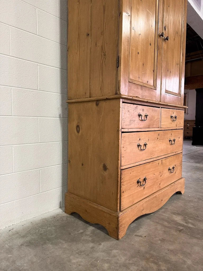 Victorian pine linen cupboard
