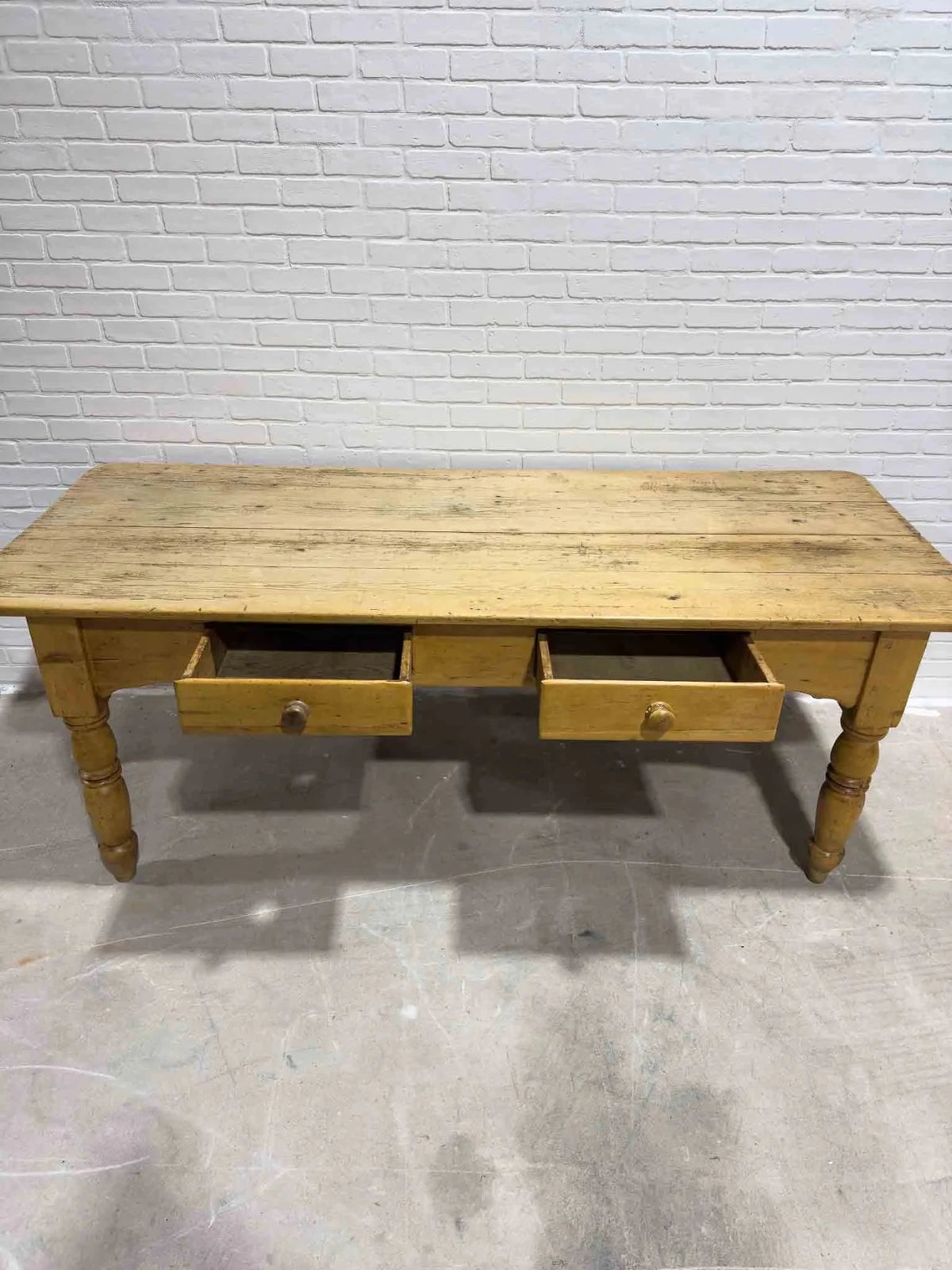 7ft English antique dining table - House on Horizon