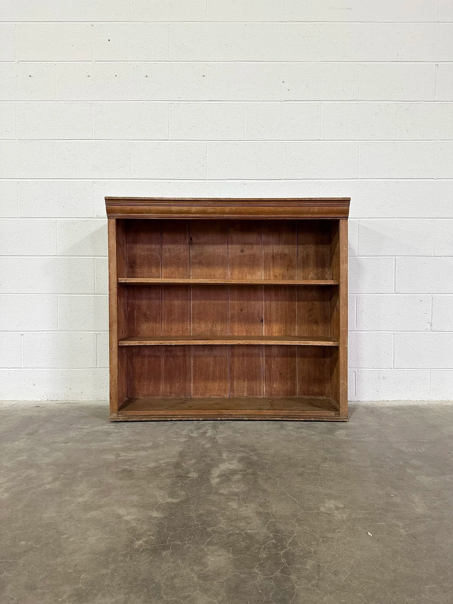 Antique pine bookshelf