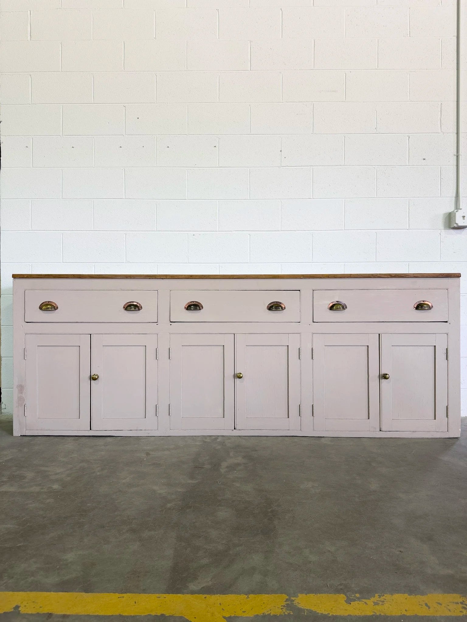 English Painted Antique Pine Sideboard