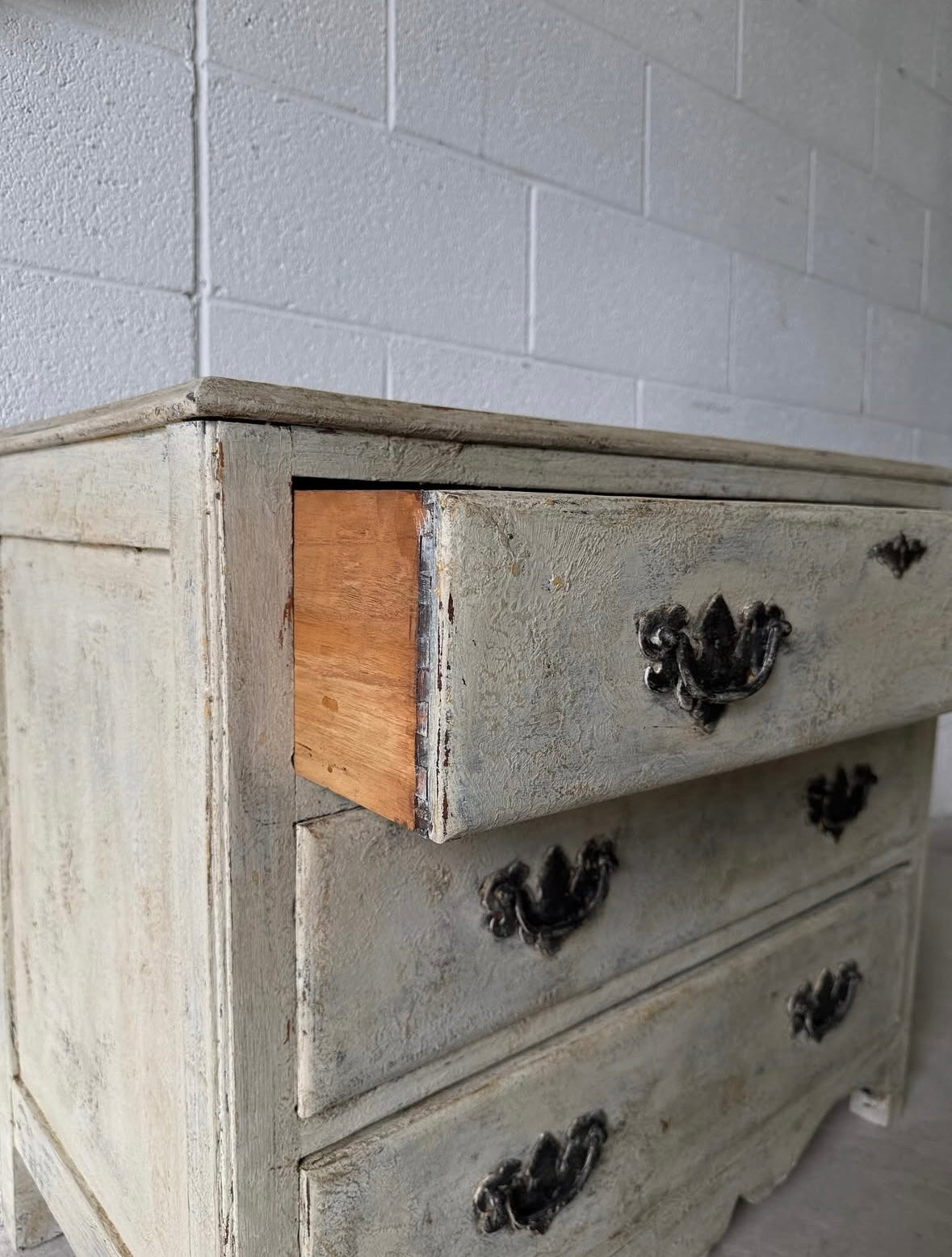 Small antique French set of painted drawers