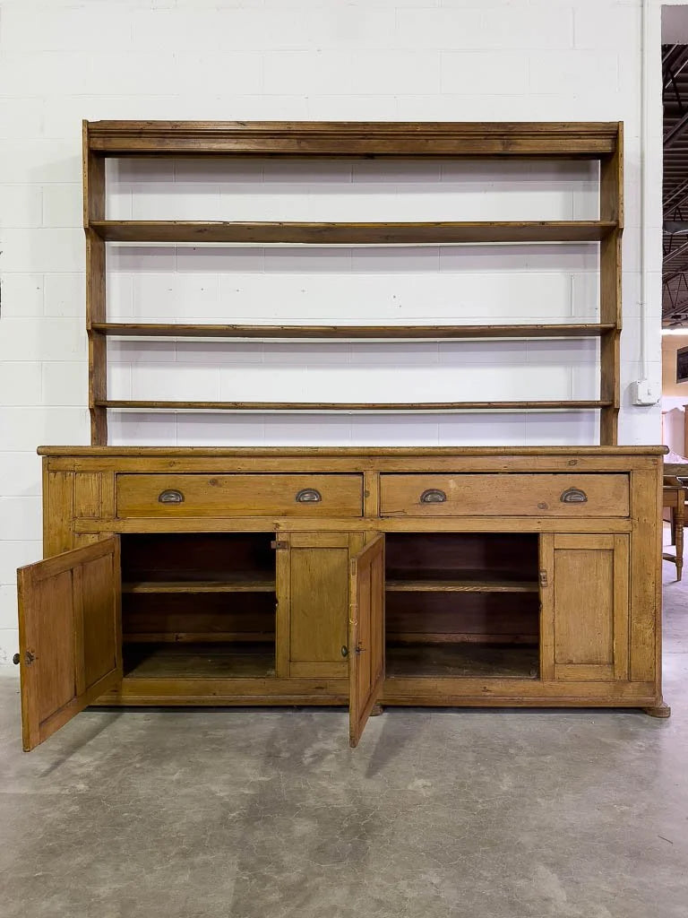 Incredible English pine kitchen dresser
