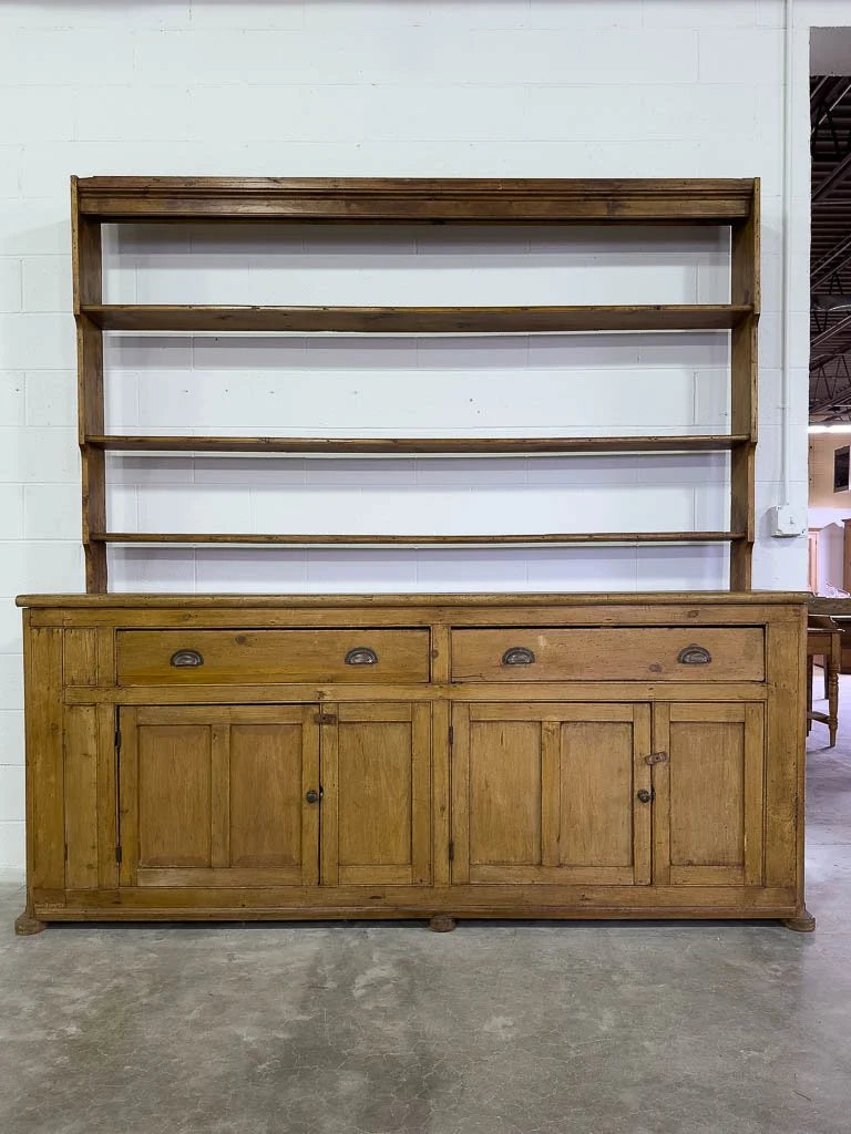 Incredible English pine kitchen dresser