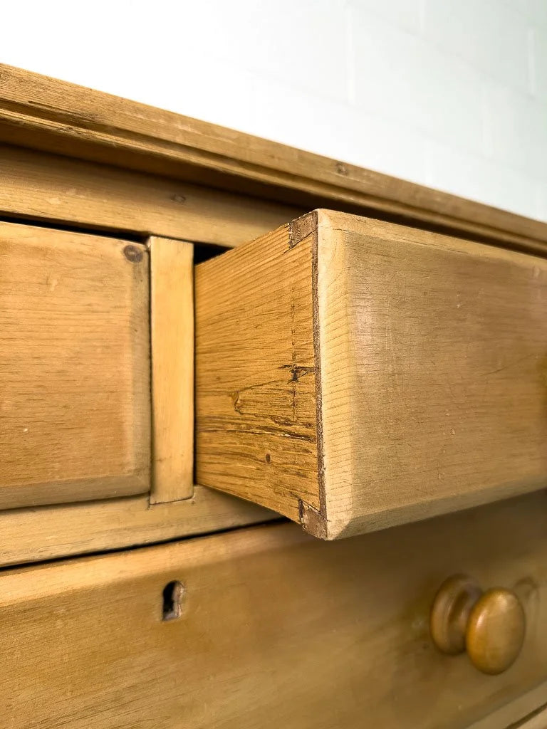 Antique English pine dresser or drawers