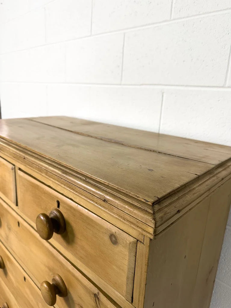 Antique English pine dresser or drawers