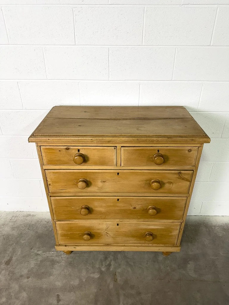 Antique English pine dresser or drawers