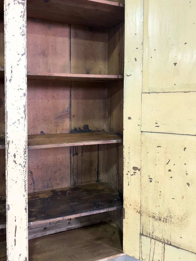 Primitive cupboard in chippy paint
