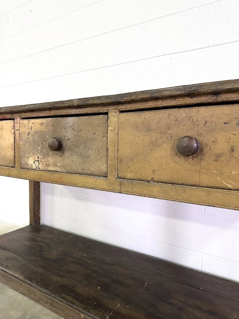 Antique English potboard base or sideboard