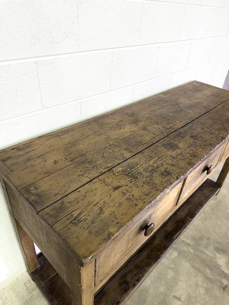Antique English potboard base or sideboard