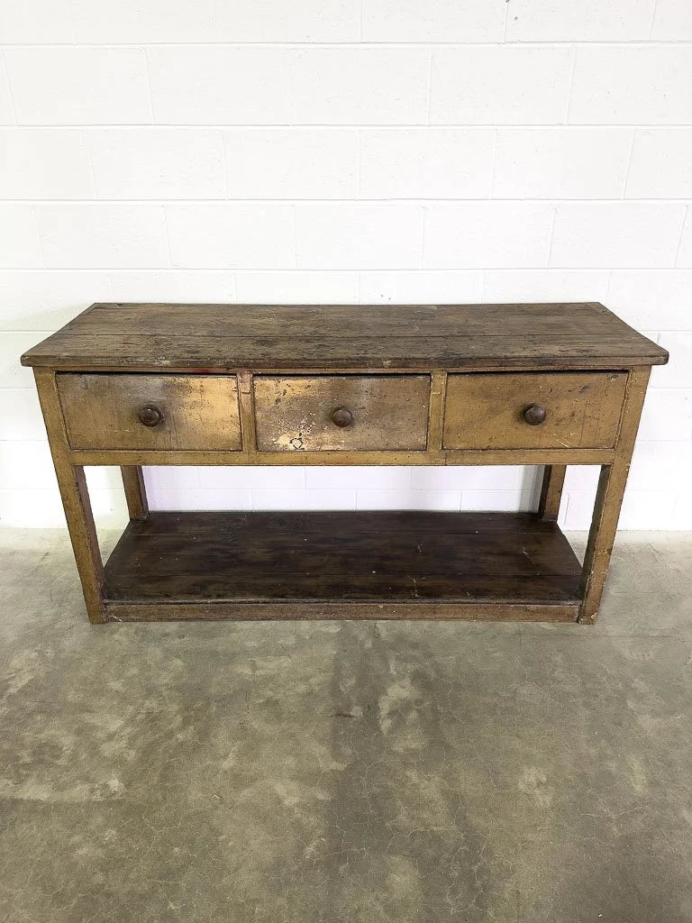 Antique English potboard base or sideboard
