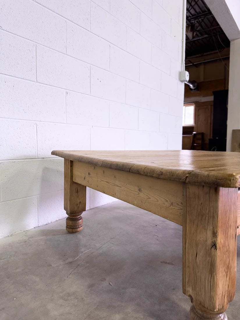 English pine coffee table with a drawer