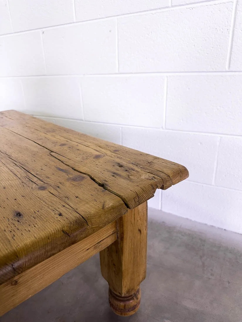 English pine coffee table with a drawer